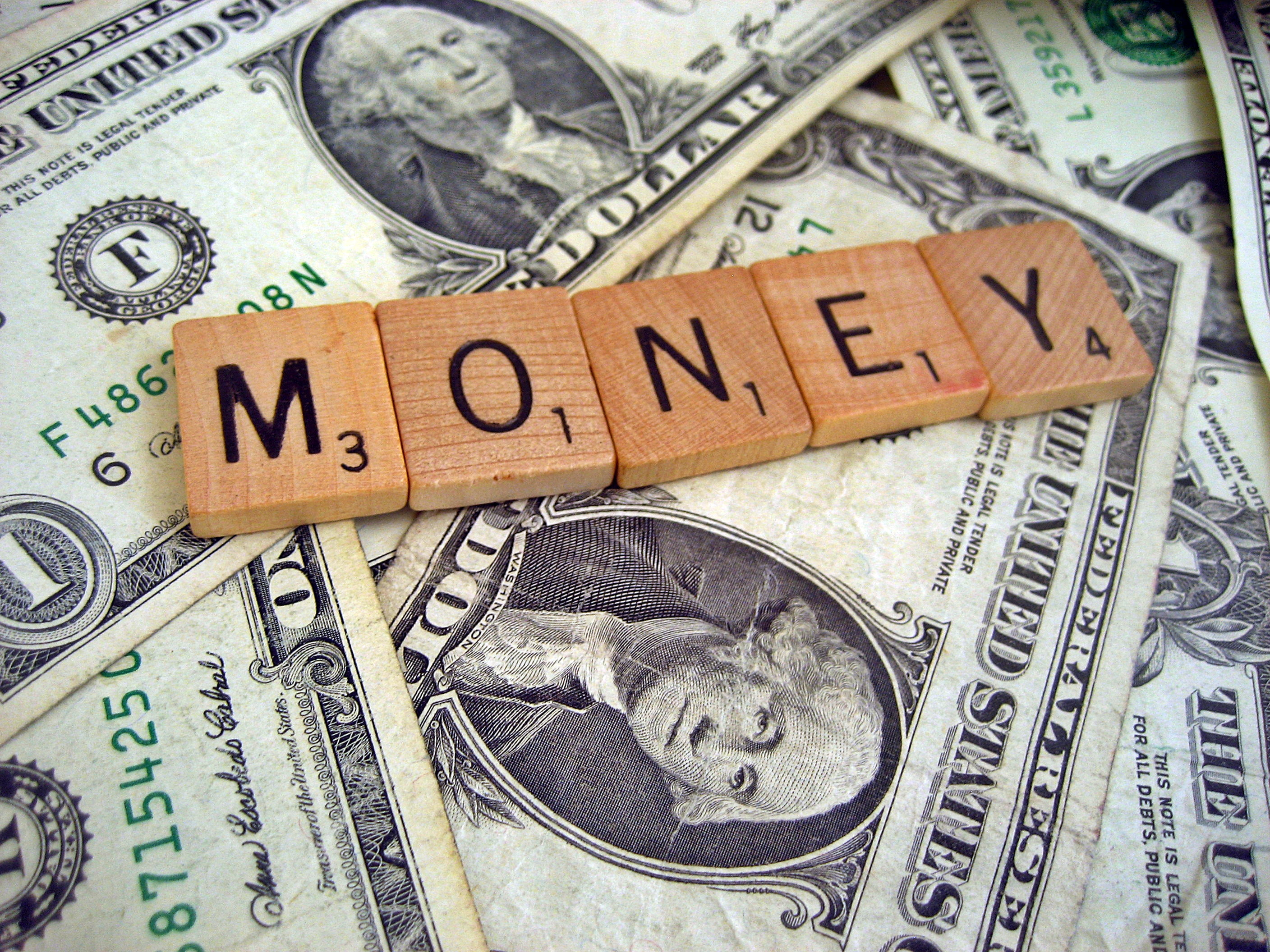 Money, wooden, wealth, scrabble, currency, finance, brown, pieces, uSA, paper Currency, business, dollar, 2K, HD Wallpaper