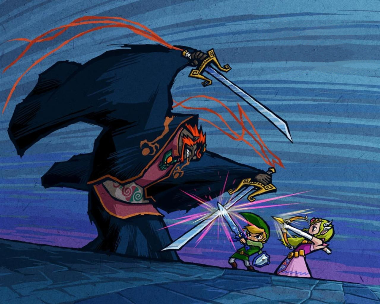 hd, legend, Link, Ganondorf, x, games, princess, art, video, 720P, zelda, HD Wallpaper