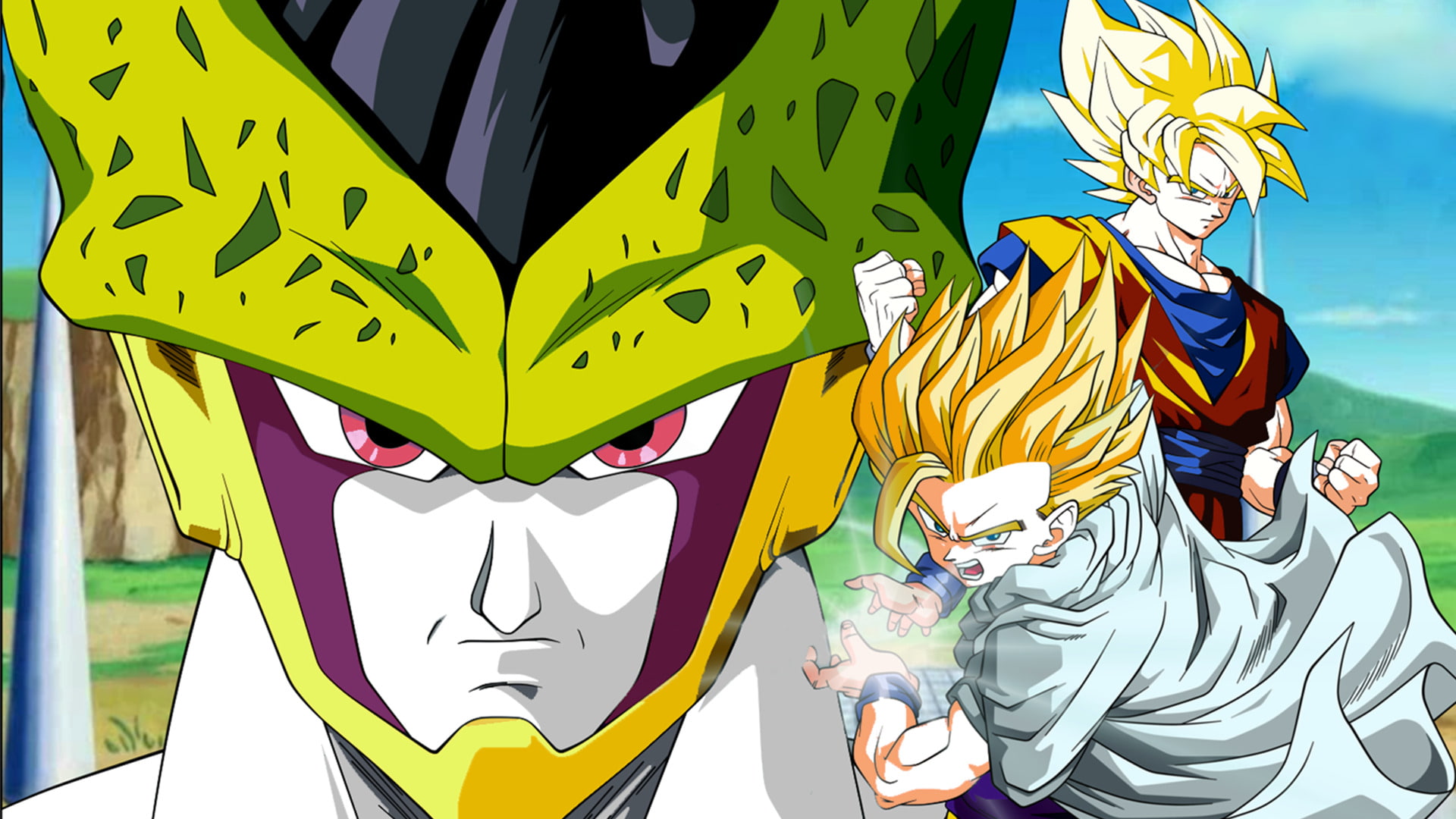 Dragon Ball, Cell (Dragon Ball), Gohan (Dragon Ball), Dragon Ball Z, Goku, 1080P, HD Wallpaper