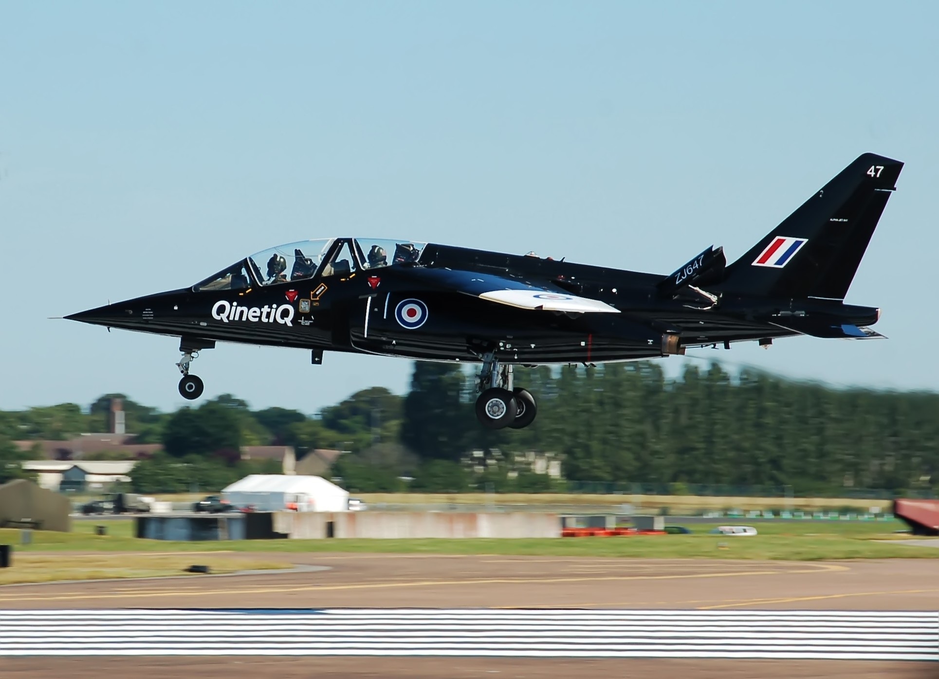 motion, airplane, fighter, airport runway, flying, alpha, day, airport, plane, aircraft, air vehicle, aviation, sky, navy, transportation, mode of transportation, HD Wallpaper