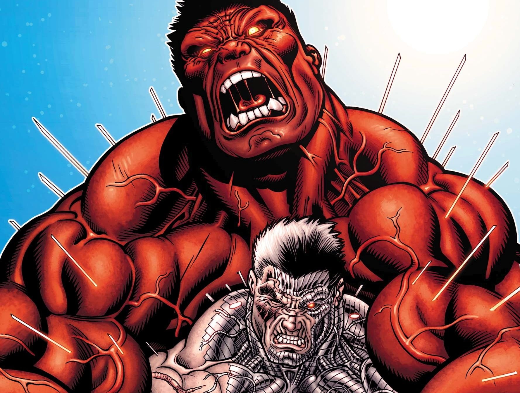 Red Hulk, Cable (Marvel Comics), Comics, 720P, HD Wallpaper