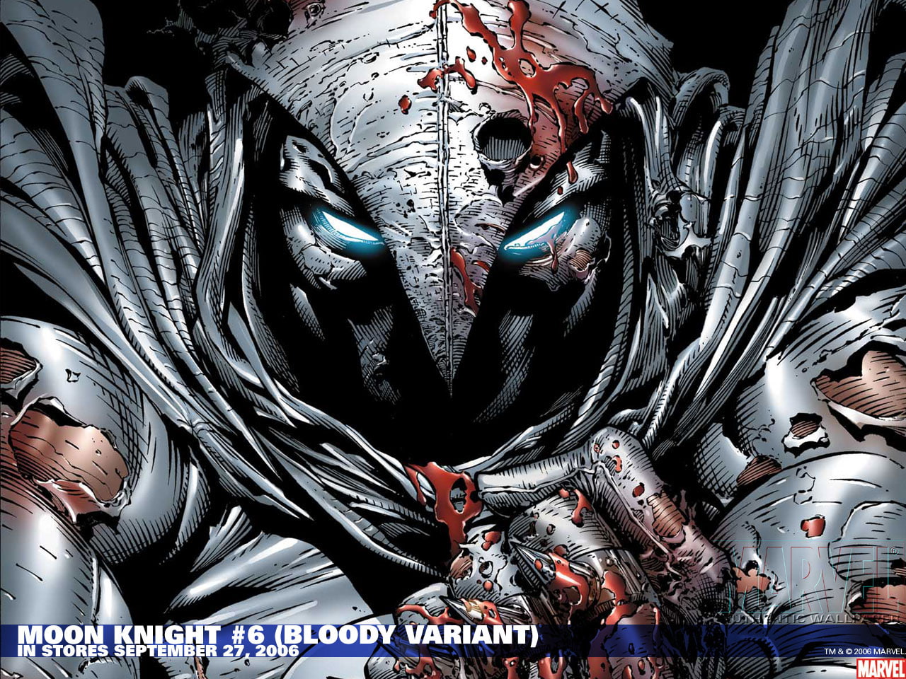 720P, knight, cartoon/comic, hd, moon, HD Wallpaper