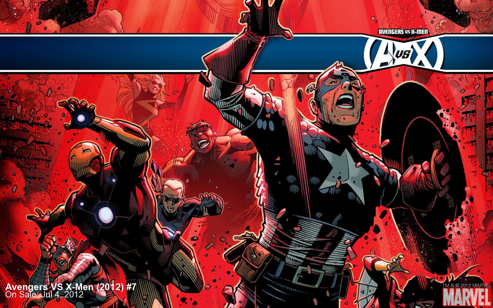 the, captain, thor, man, x, men, hd, 720P, america, cartoon/comic, vs, hulk, iron, avengers, HD Wallpaper