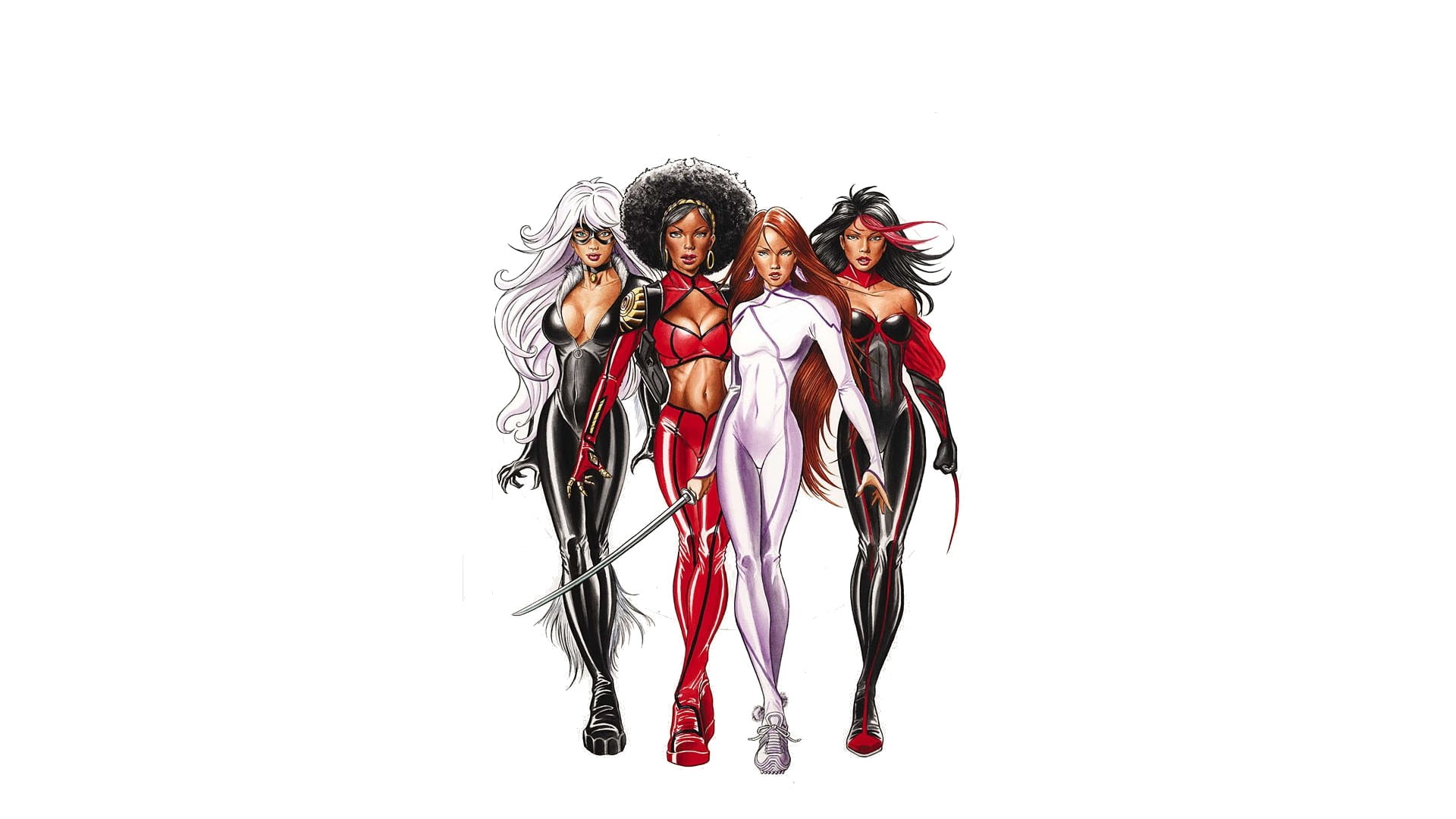 women, men, connection, 1080P, portrait, body paint, two people, couple - relationship, indoors, heroes for hire, creativity, people, young adult, white background, HD Wallpaper