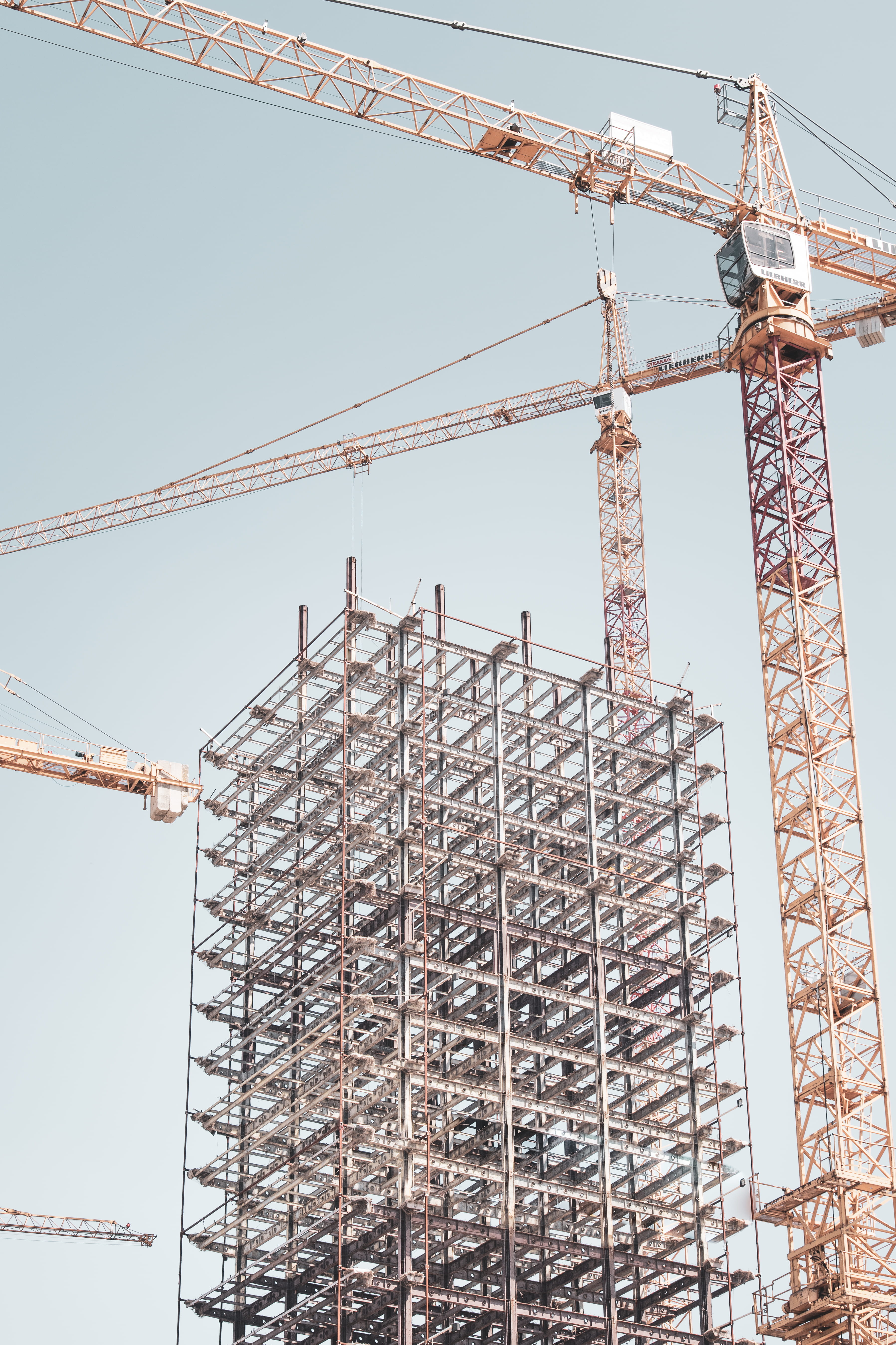 budowa, 5K, highh, crane - construction machinery, built structure, skyscraper, kraków, crane, work, nature, industrial, modern design, development, tall - high, Phone HD Wallpaper