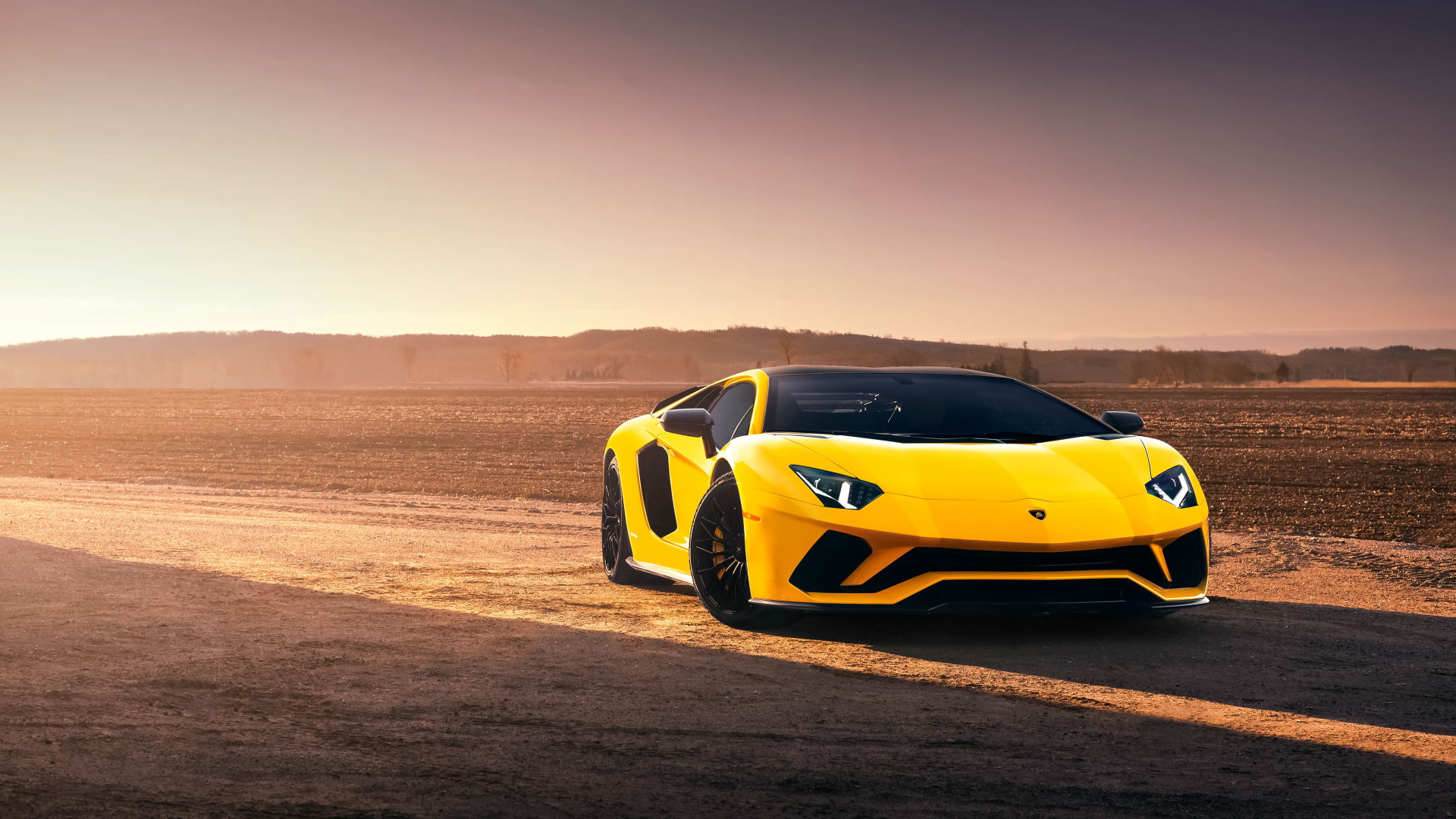 Sport Car, 1080P, Lamborghini, Lamborghini Aventador S, Supercar, Yellow Car, HD Wallpaper