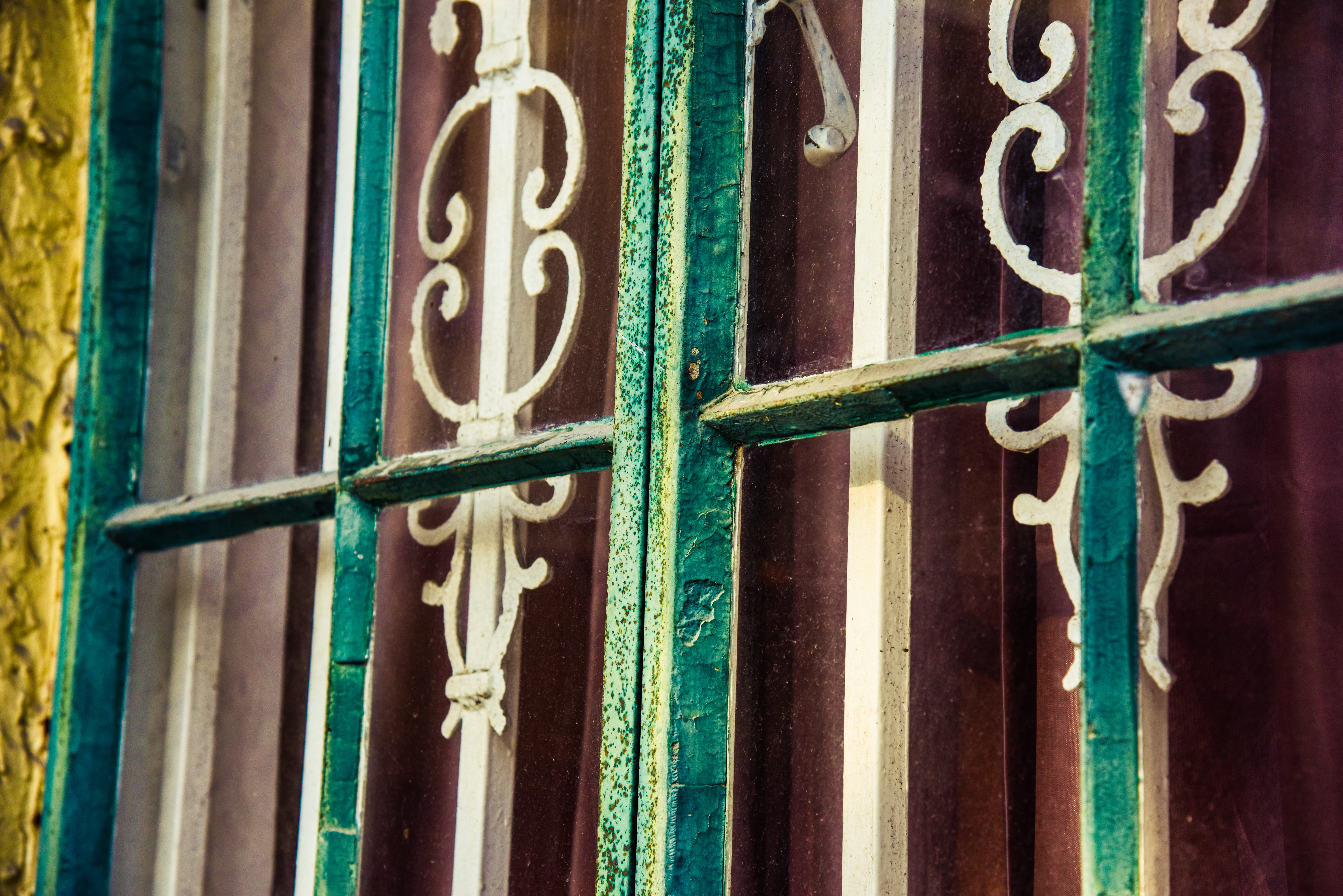 old, shanghai, old building, day, window, 5K, wall - building feature, china, architecture, no people, security, close-up, text, wrought iron, full frame, HD Wallpaper