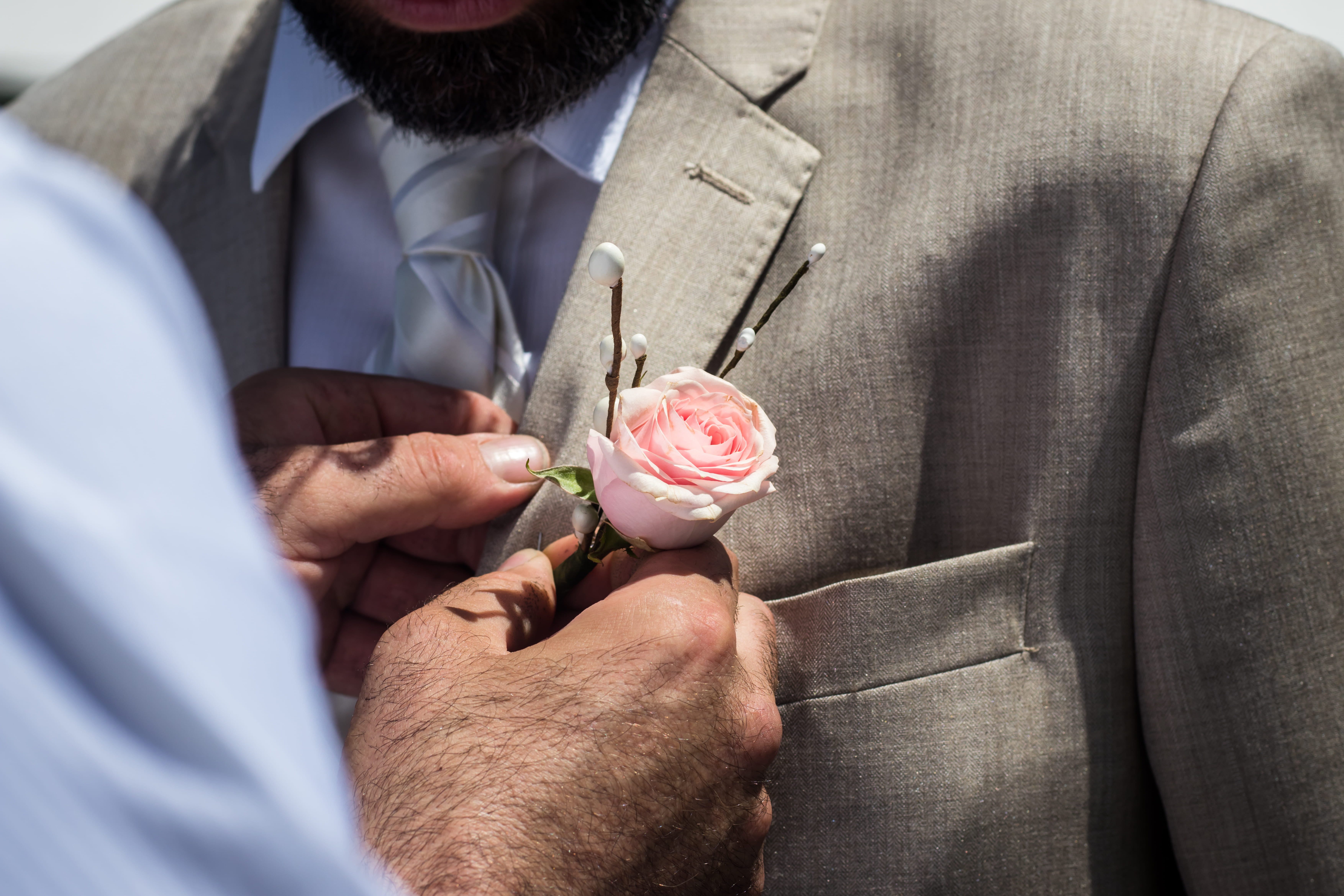well-dressed, adult, suit, bestman, wear, 5K, indoors, business, rose, people, human hand, midsection, beauty in nature, wedding, man, menswear, close-up, HD Wallpaper