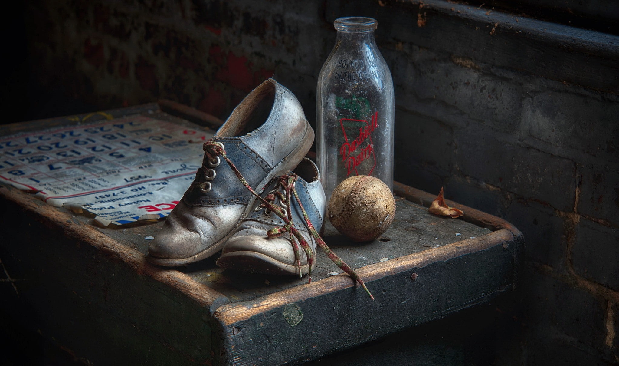 bottles, shoes, old, baseball, 1080P, HD Wallpaper
