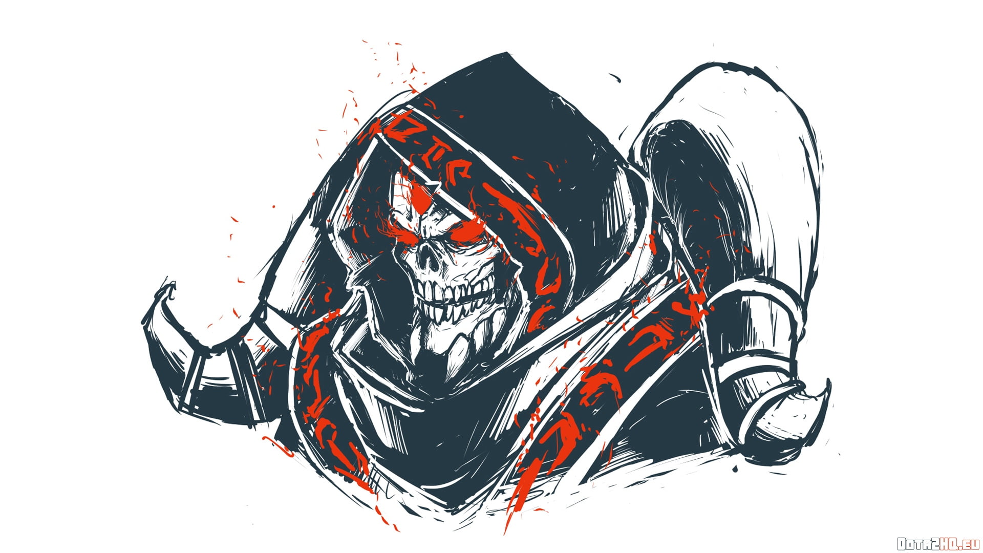 doodle, lich, illustration, no people, grunge, white background, dota 2, symbol, sports equipment, white, art and craft, shoelace, indoors, communication, HD Wallpaper