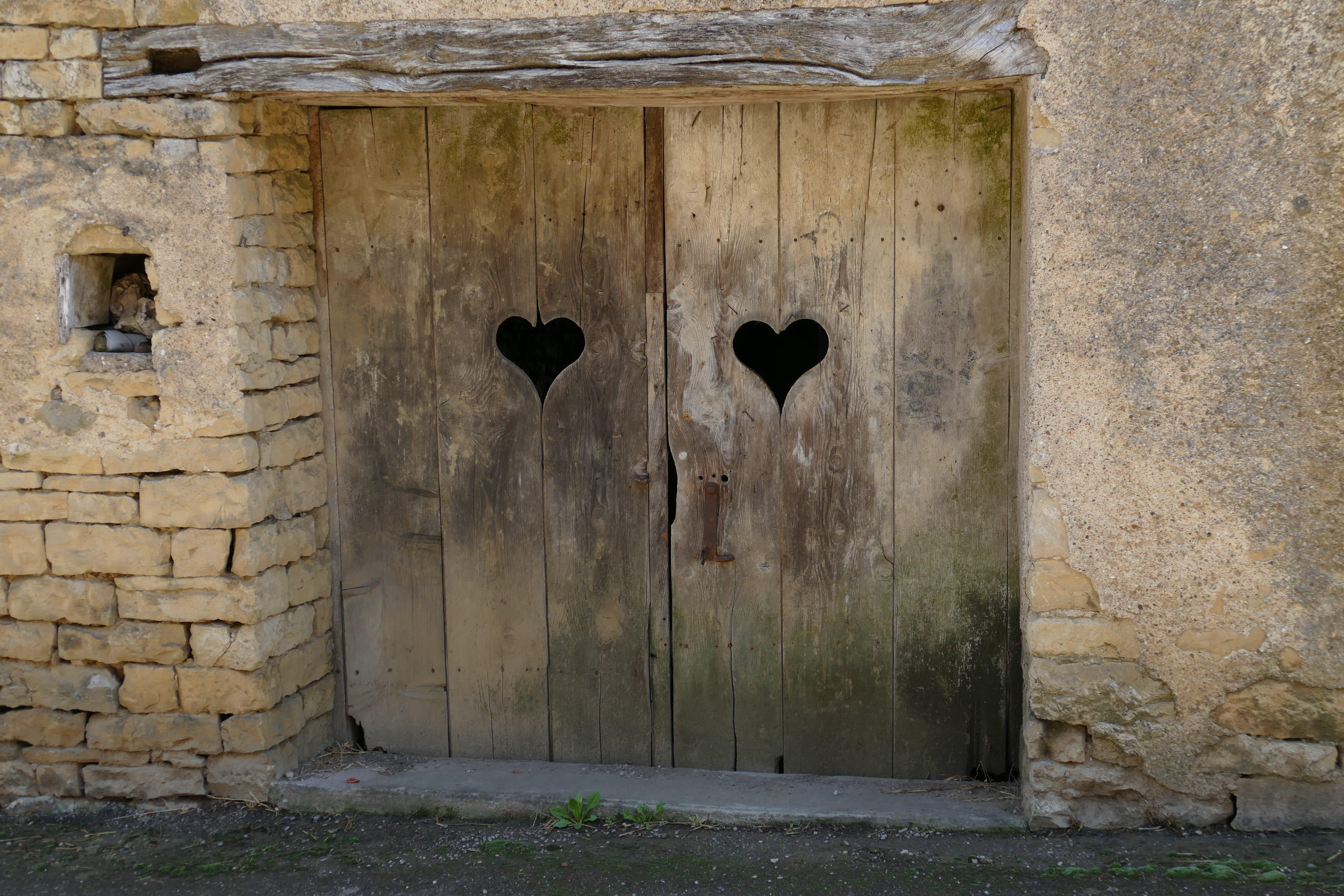 wood - material, stone wall, house, door, love, building exterior, day, protection, haute-saône, building, wooden, view, entrance, brown, architecture, HD Wallpaper
