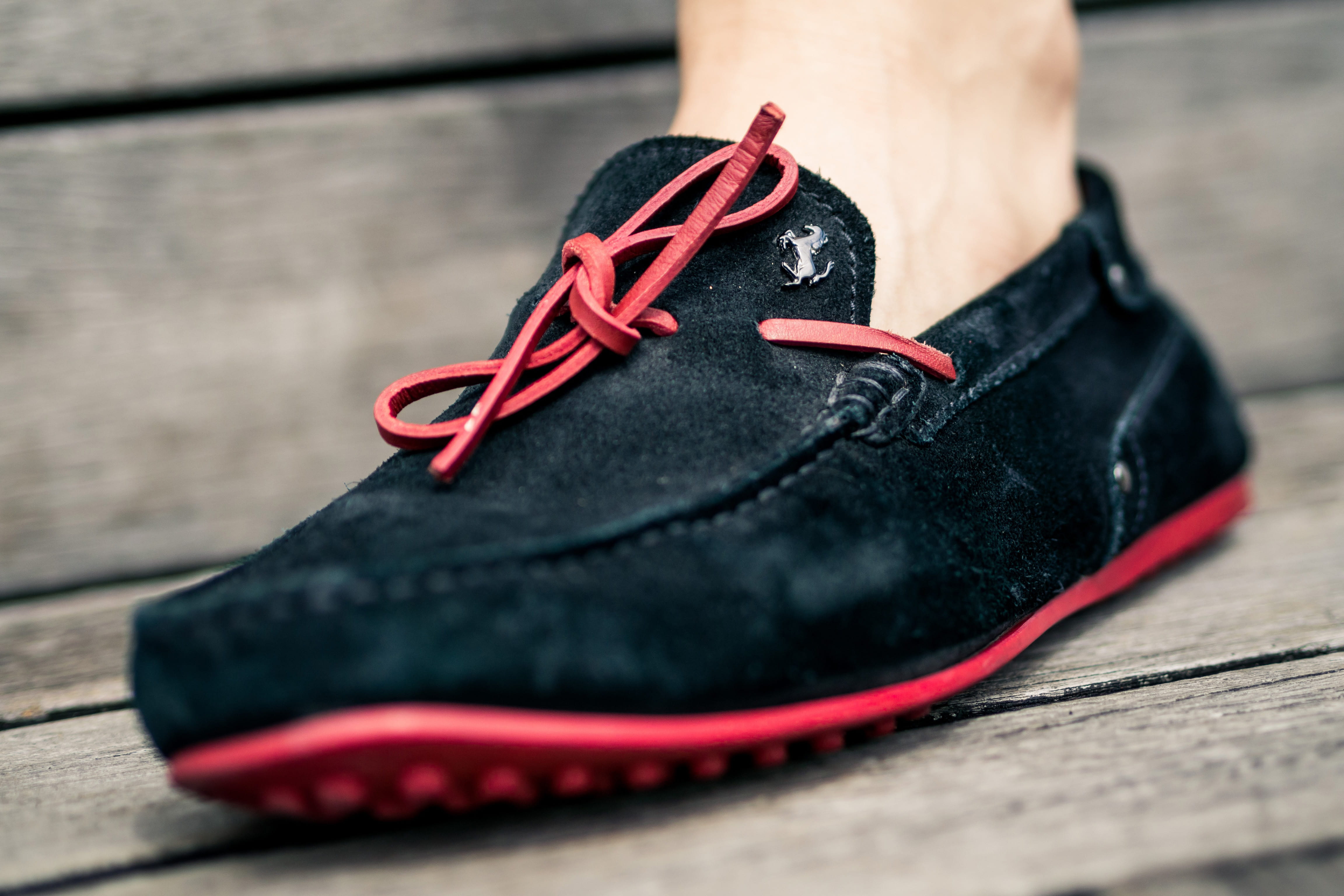 personal accessory, fashion, black, pair, still life, leather, architecture, red, clothing, lace - fastener, 4K, outdoors, shoelace, day, fashionVarious, HD Wallpaper