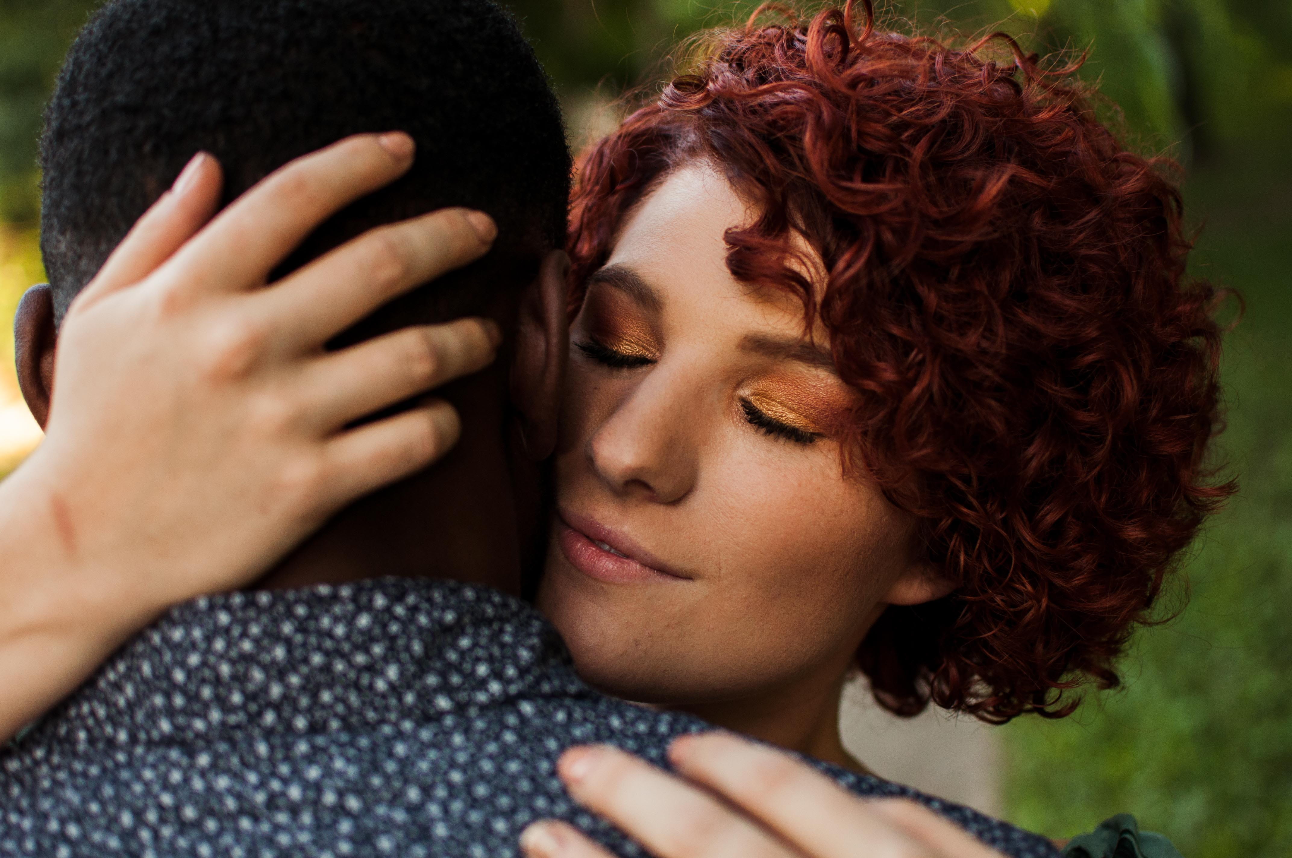 couple - Relationship, people, hug, day, positive emotion, togetherness, curly Hair, time, happiness, love, woman, eyes closed, females, beauty, young Adult, HD Wallpaper
