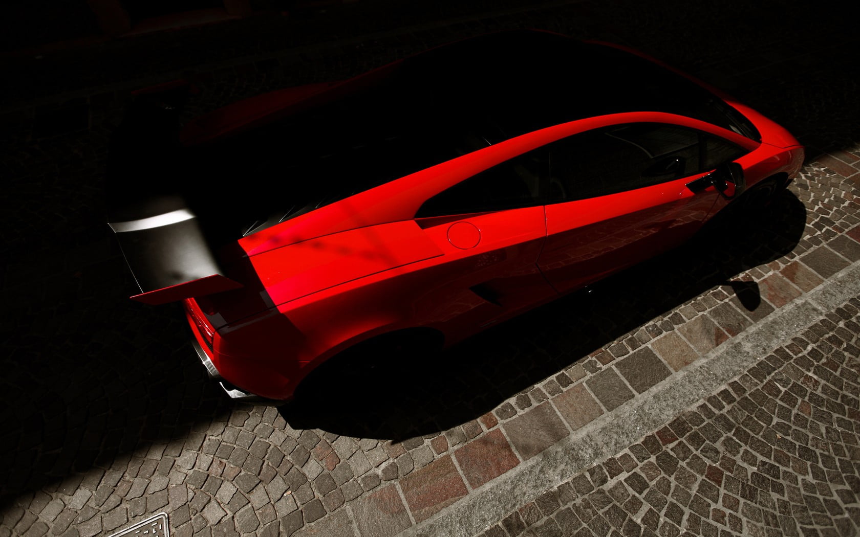 illuminated, city, land vehicle, mode of transportation, red cars, luxury, vehicle, high angle view, cobblestone, transportation, indoors, studio shot, HD Wallpaper