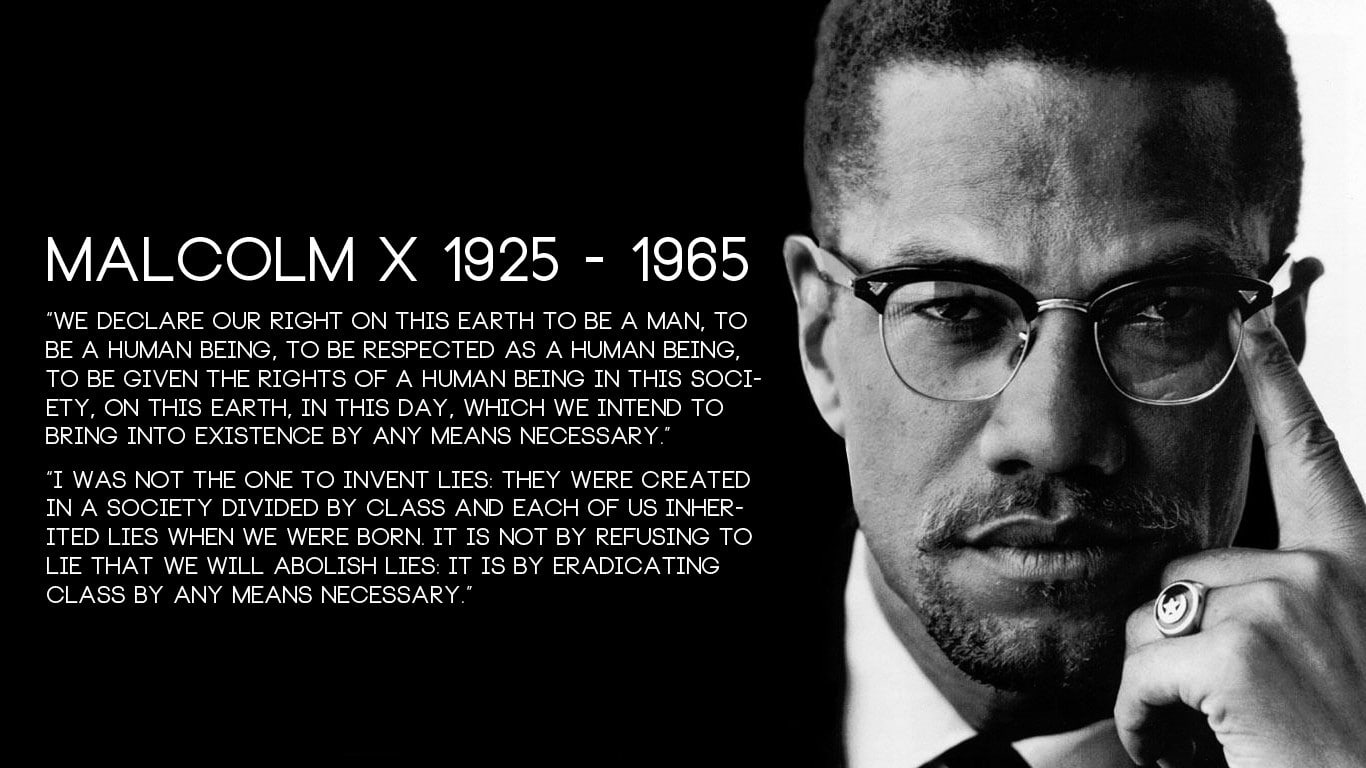 quote, Malcolm X, 720P, monochrome, HD Wallpaper