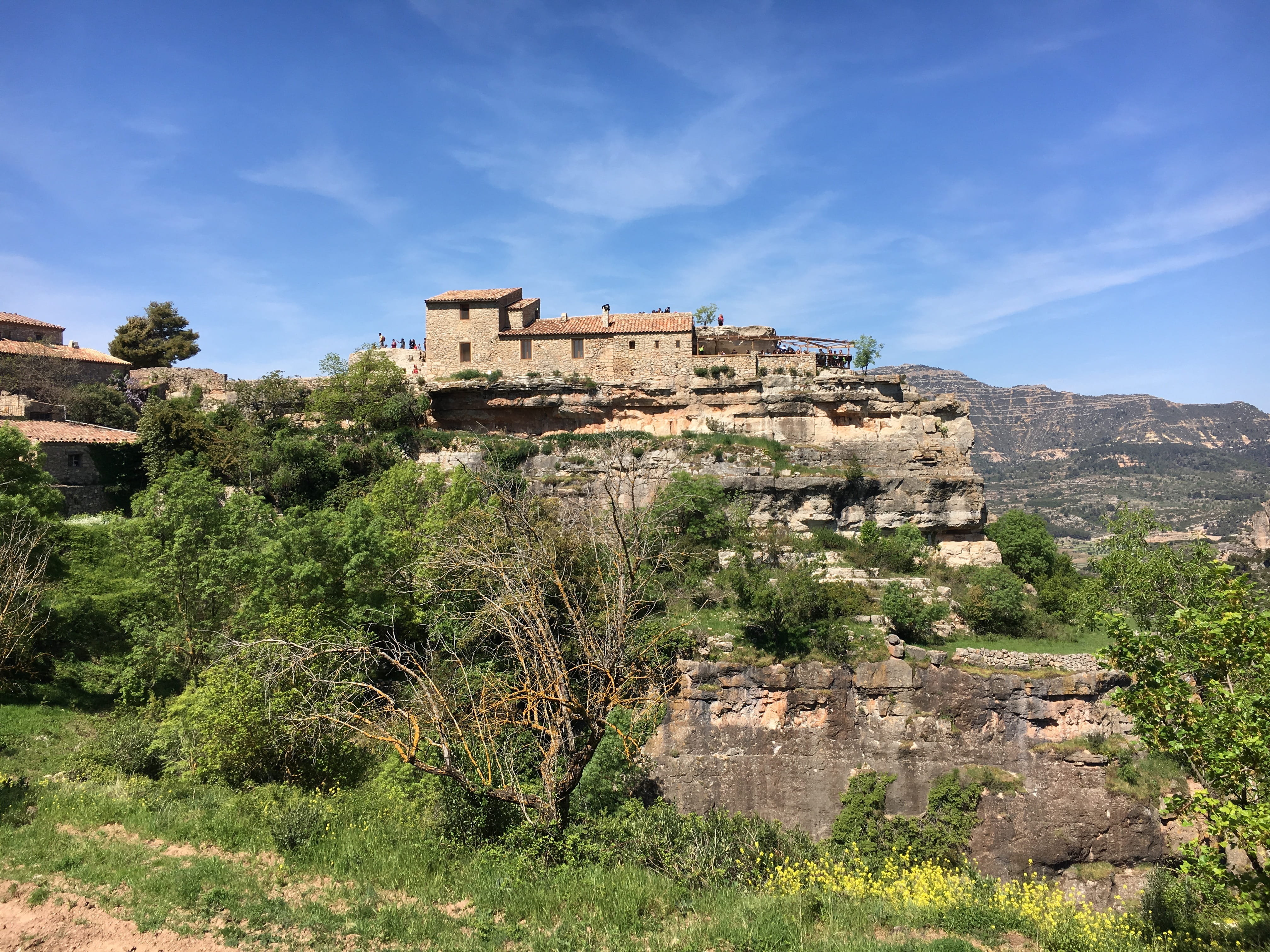 rock, priorat, ruined, archaeology, history, nature, tourism, travel destinations, building exterior, tourist, montsant, Siurana, ancient, sky, plant, Landscape, HD Wallpaper