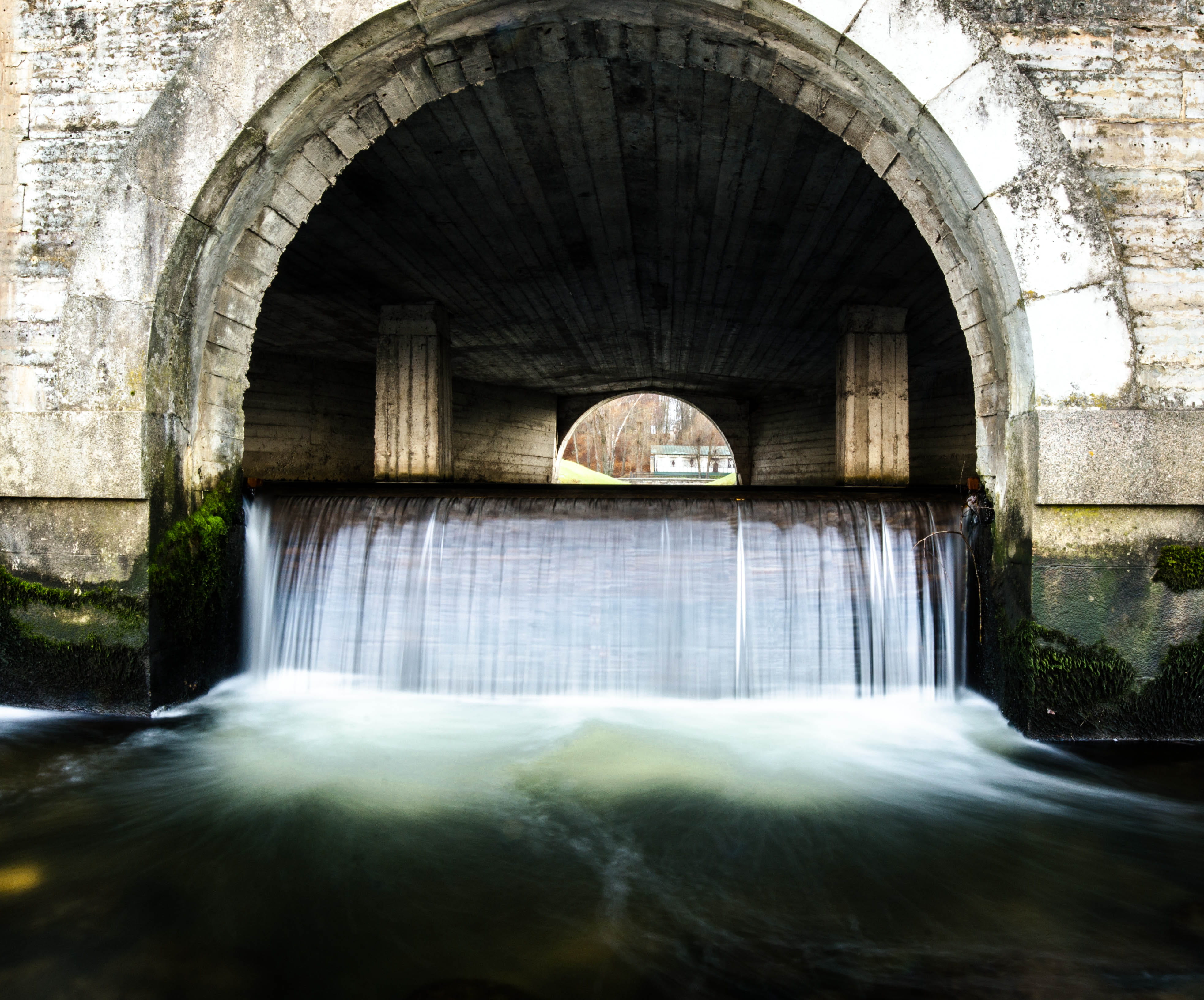 nature, water, day, built structure, bridge, flowing, architecture, arched, bridge - man made structure, no people, long exposure, motion, smooth river, HD Wallpaper