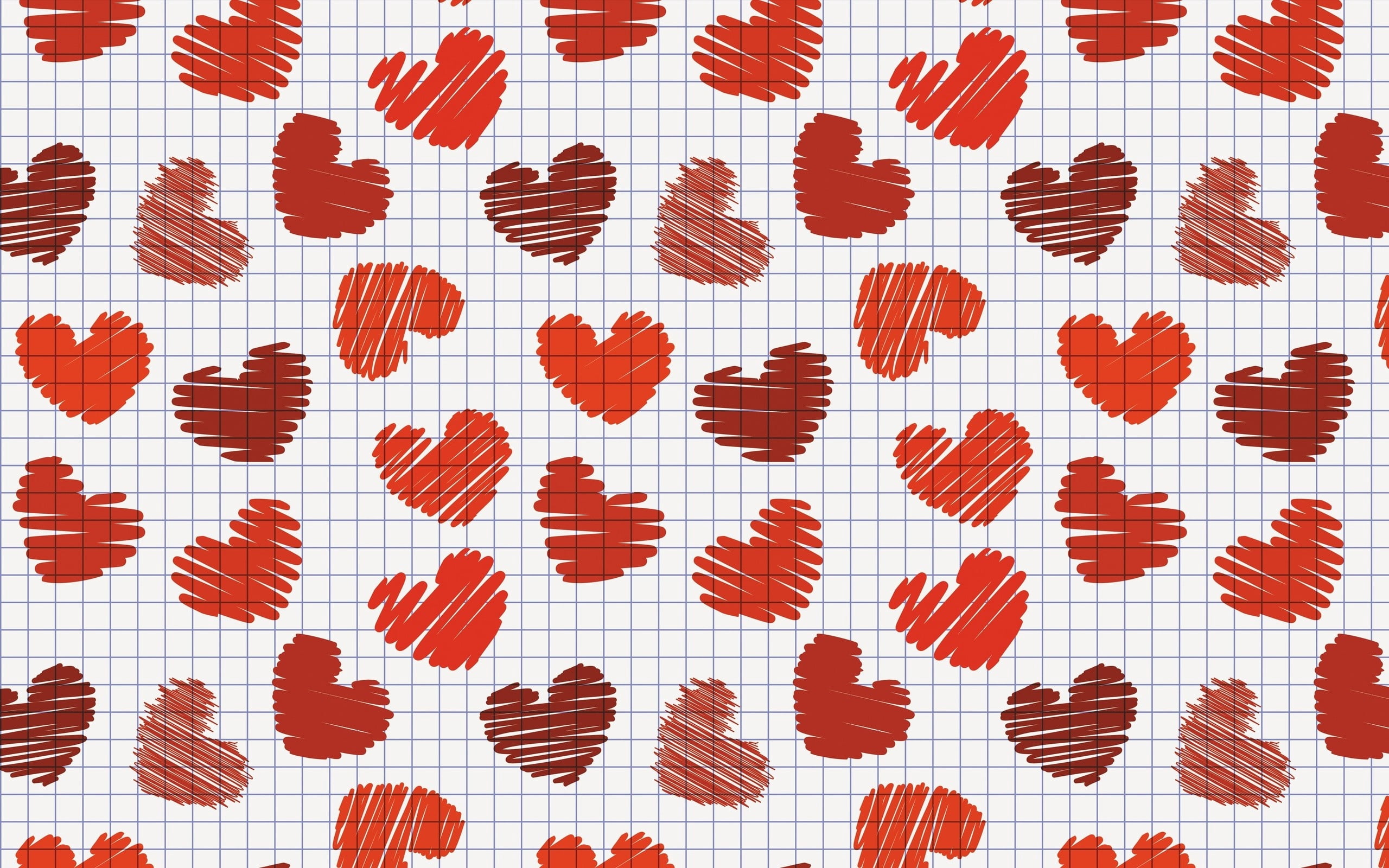 cut out, no people, texture, valentine Card, large group of objects, decor, white, close-up, grid, heart, 2K, arrangement, seamless, romance, full frame, HD Wallpaper