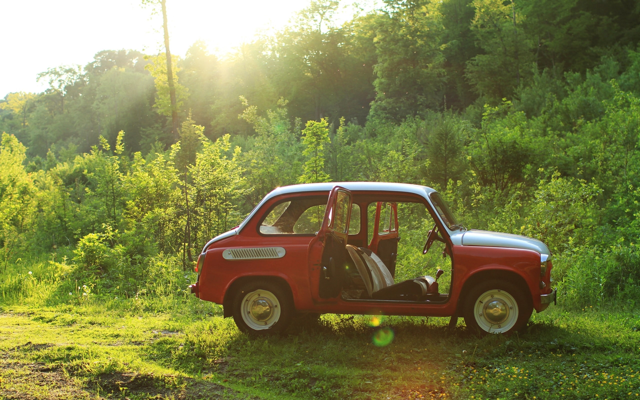 urban, 2K, decay, mini, cars, abandon, hd, sunlight, deserted, HD Wallpaper