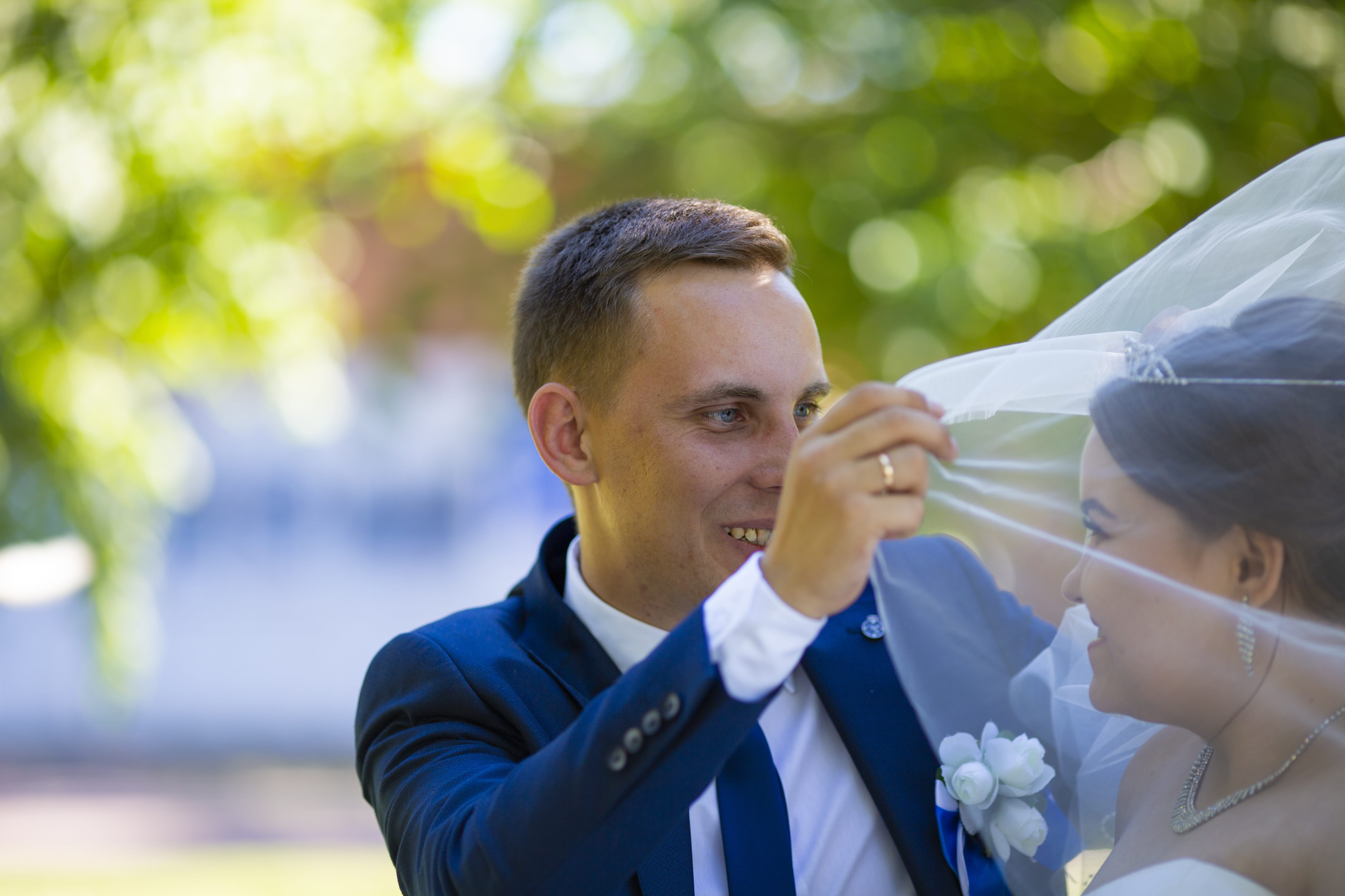 headshot, love, happiness, front view, life events, wedding, portrait, stroll, nature, one person, day, summer, young men, outdoors, dress, just married, HD Wallpaper