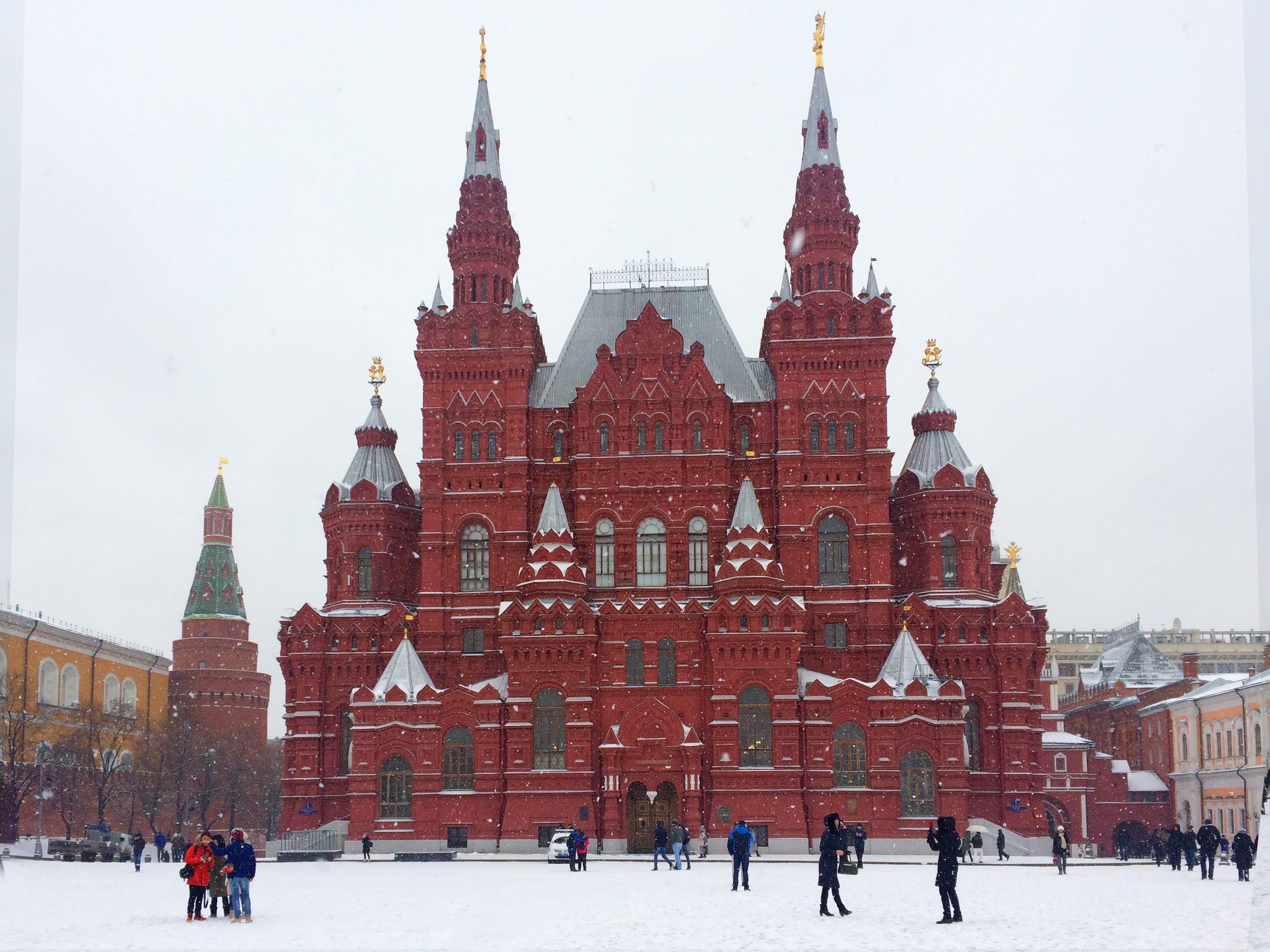 the past, architecture, building exterior, places of interest, cathedral, travel destinations, historically, russian, snowing, history, religion, spire, HD Wallpaper