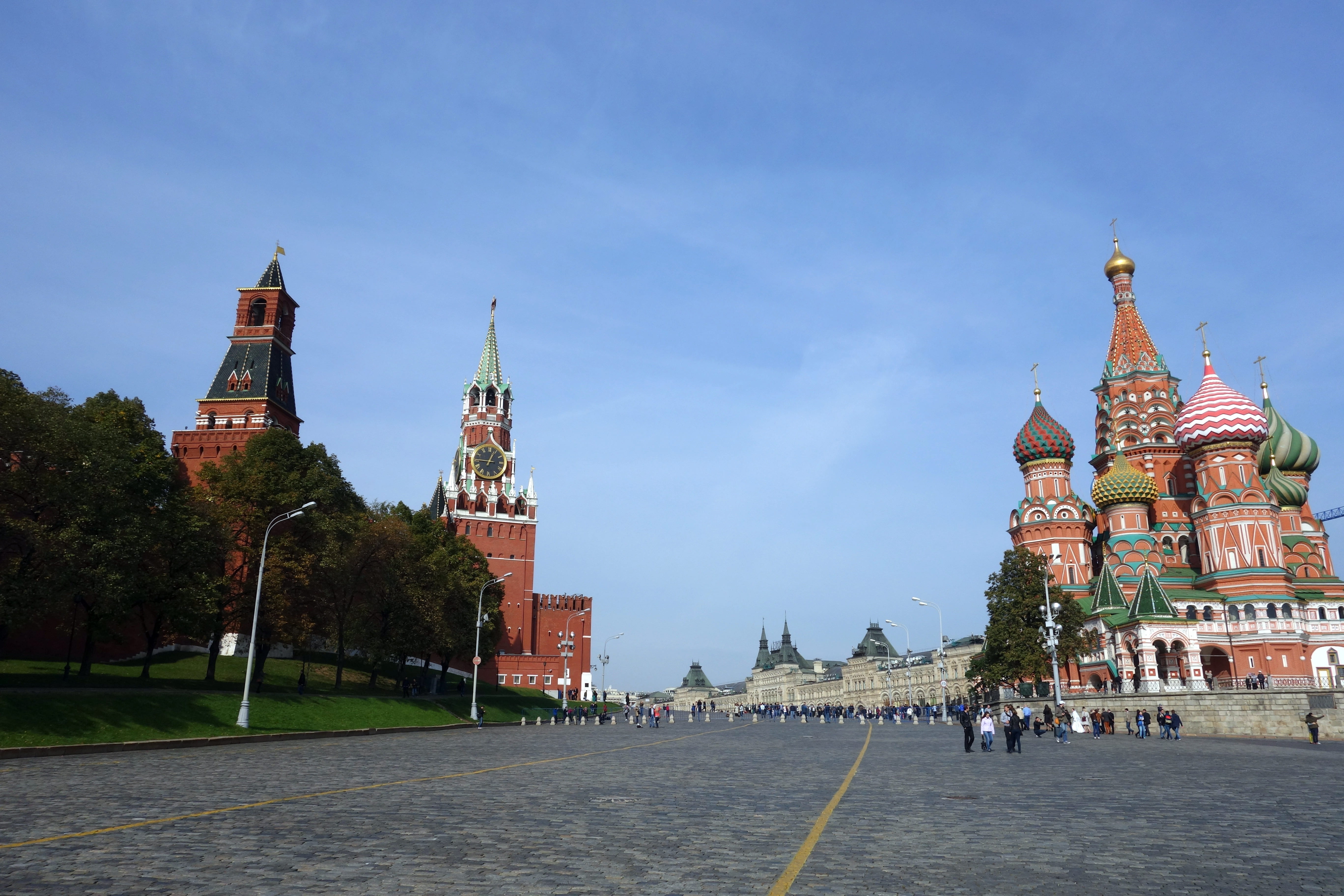 tourist attraction, built structure, capital, historic building, architecture, travel, city, clock, red, spirituality, travel destinations, space, old town, HD Wallpaper