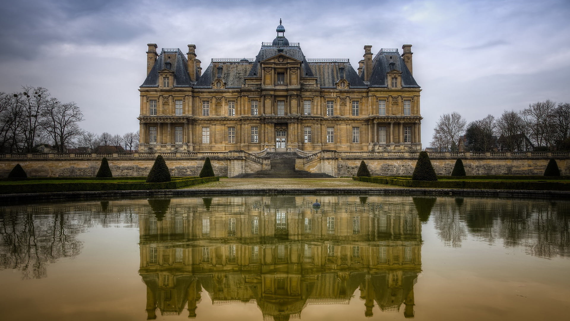 urban, sky, statue, house, culture, travel destinations, reflection, tree, religious, tourism, travel, exterior, traditional, cloud - sky, tourist, nature, HD Wallpaper