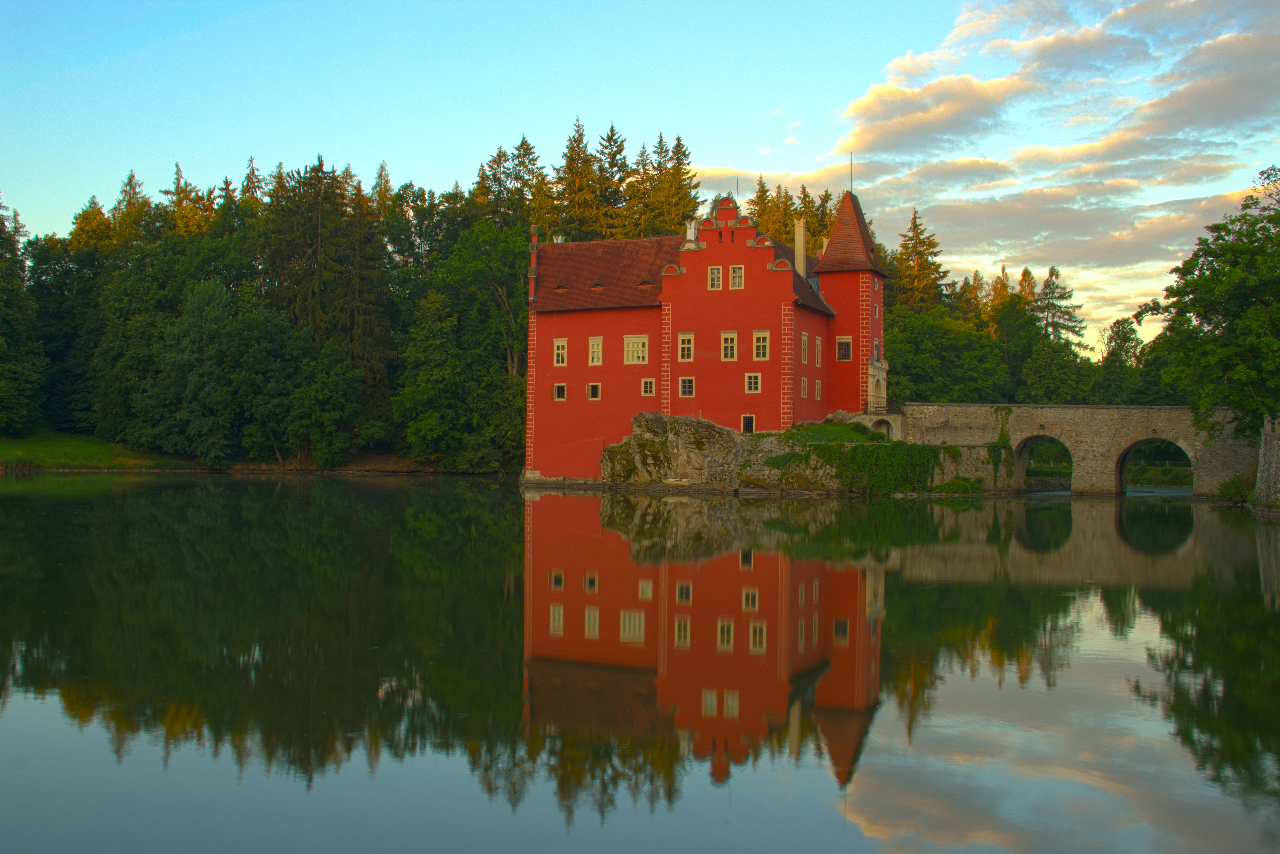 the water lock, building exterior, south bohemia, monument, nature, plant, things to do, built structure, residential district, day, sky, lake, no people, HD Wallpaper