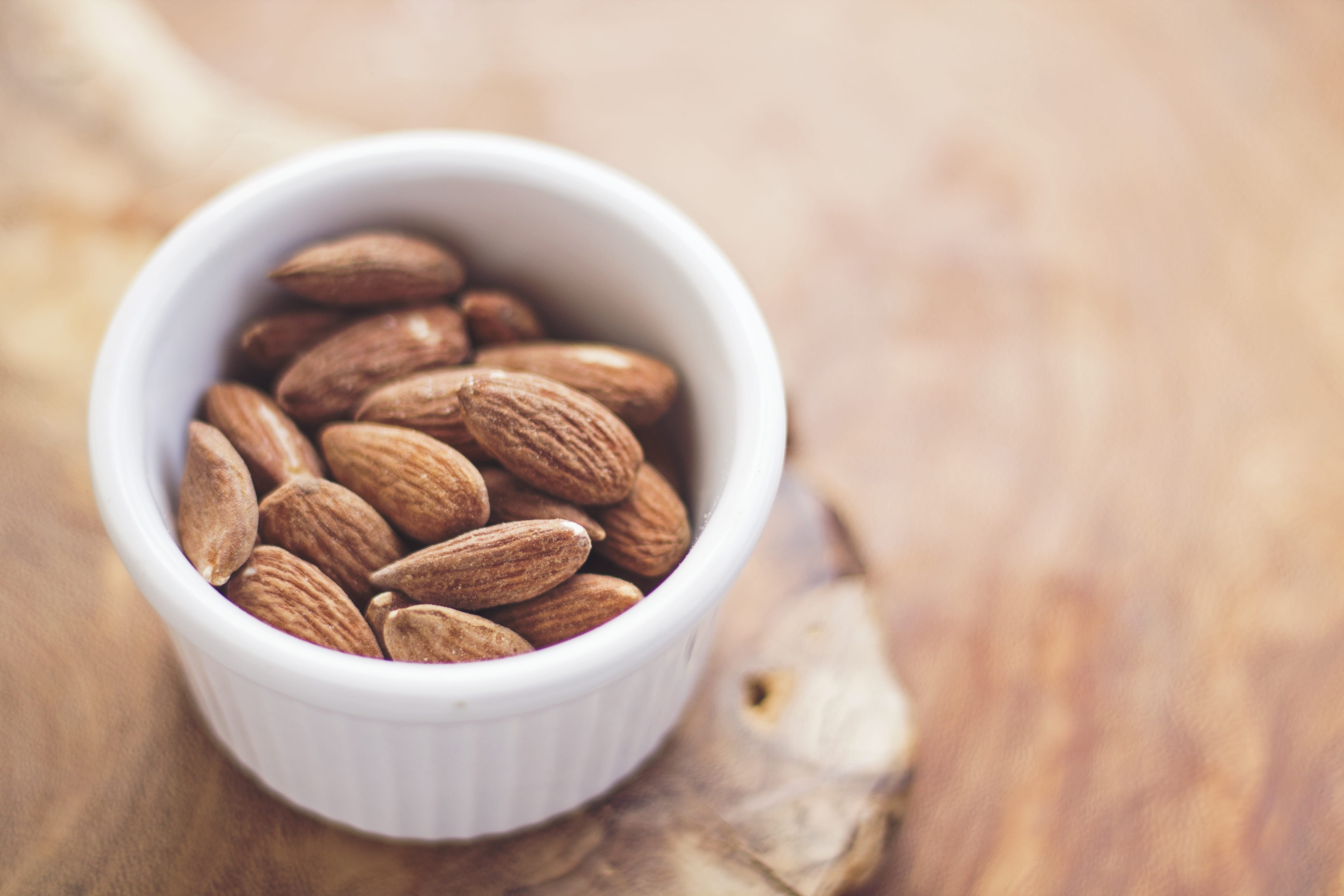 ingredient, vegetarian food, snack, white, bowl, salted, freshness, nuts, brown, food, diet, food and drink, almonds, organic, healthy, small, product, HD Wallpaper