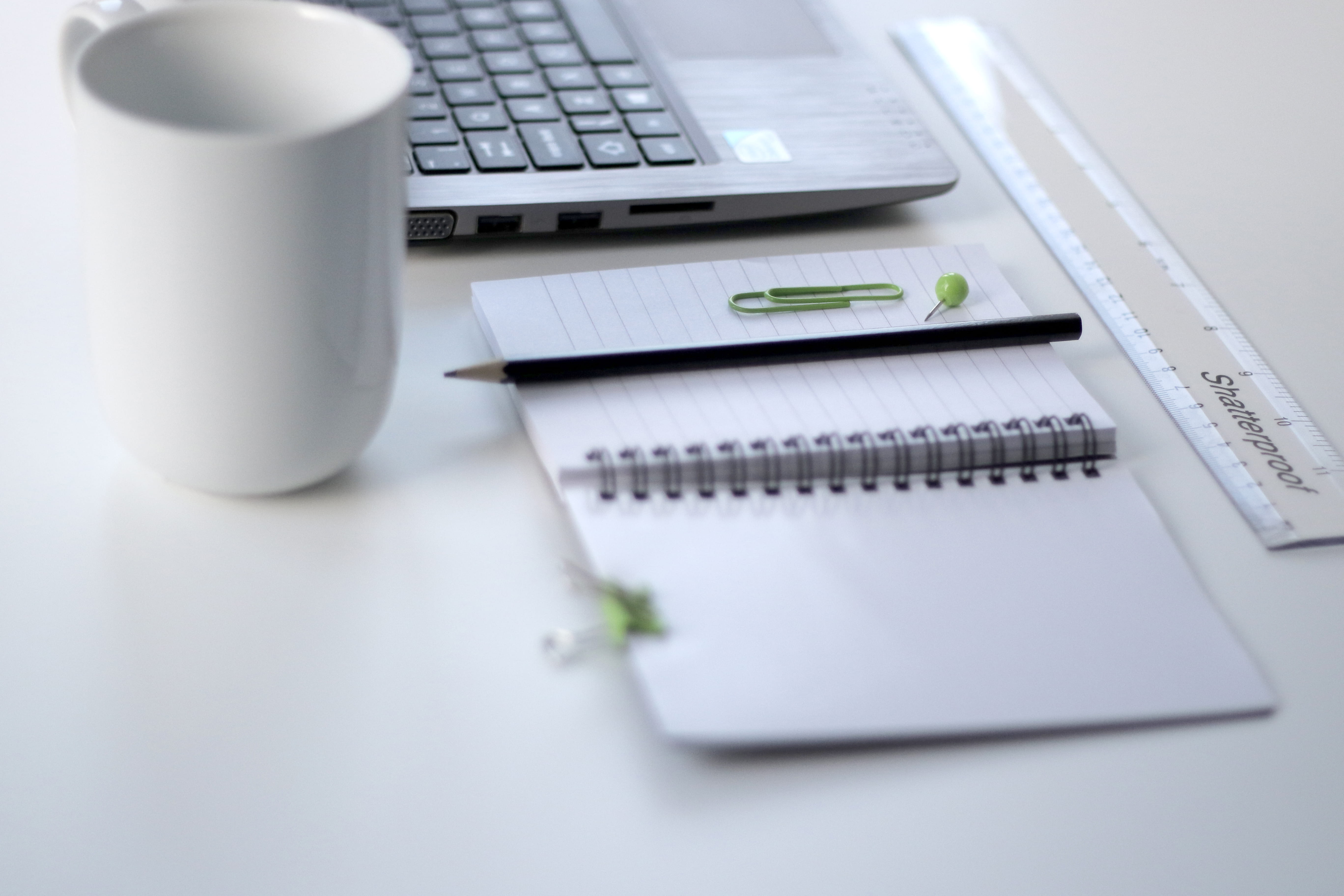 mug, desk, black, 5K, computer equipment, ruled, no people, ceramic, connection, pen, indoors, communication, computer, laptop, cup, computer keyboard, HD Wallpaper