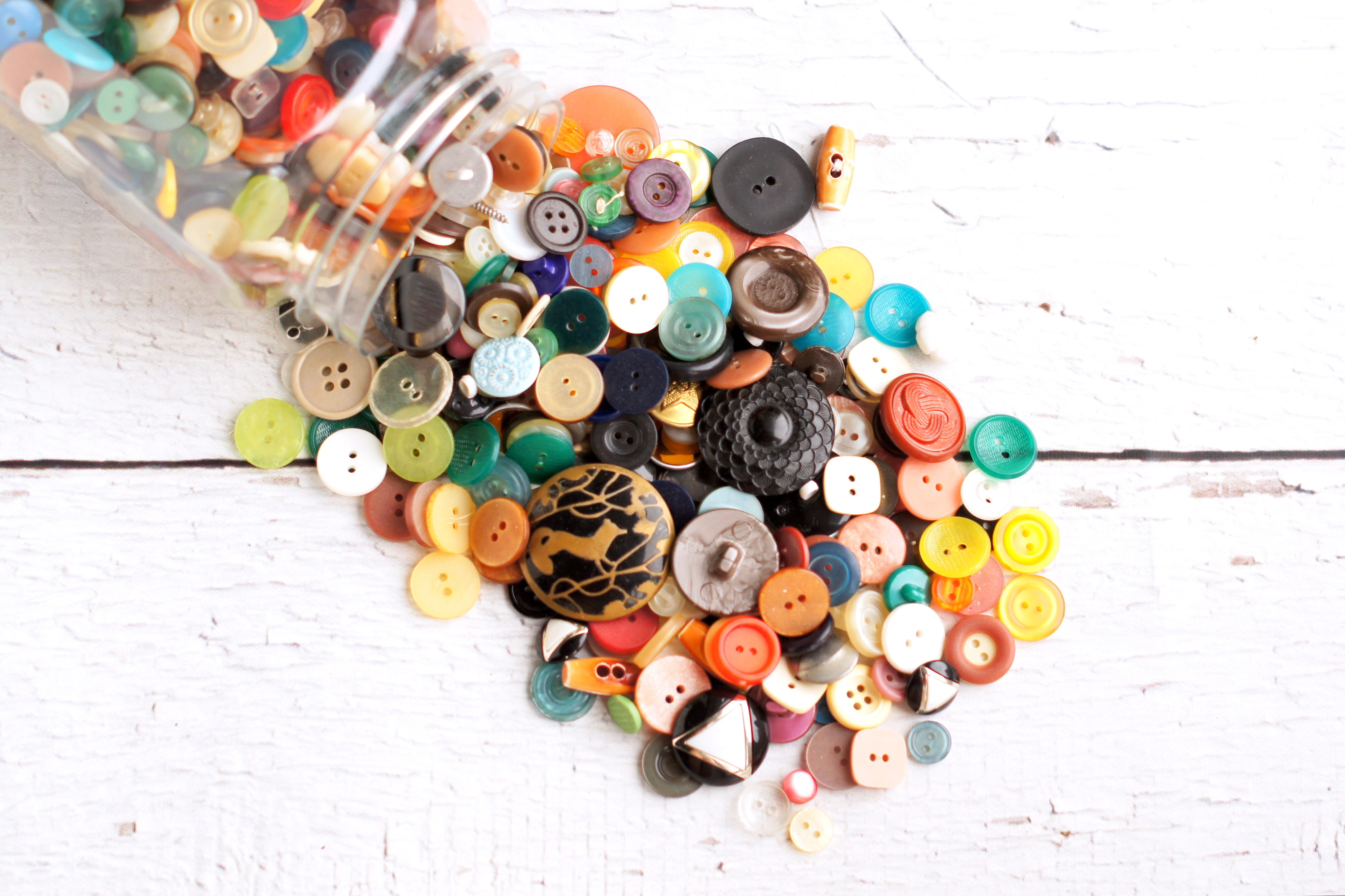 sewing, button, creativity, hobby, no people, table, art and craft equipment, indoors, directly above, material, large group of objects, wood - material, HD Wallpaper