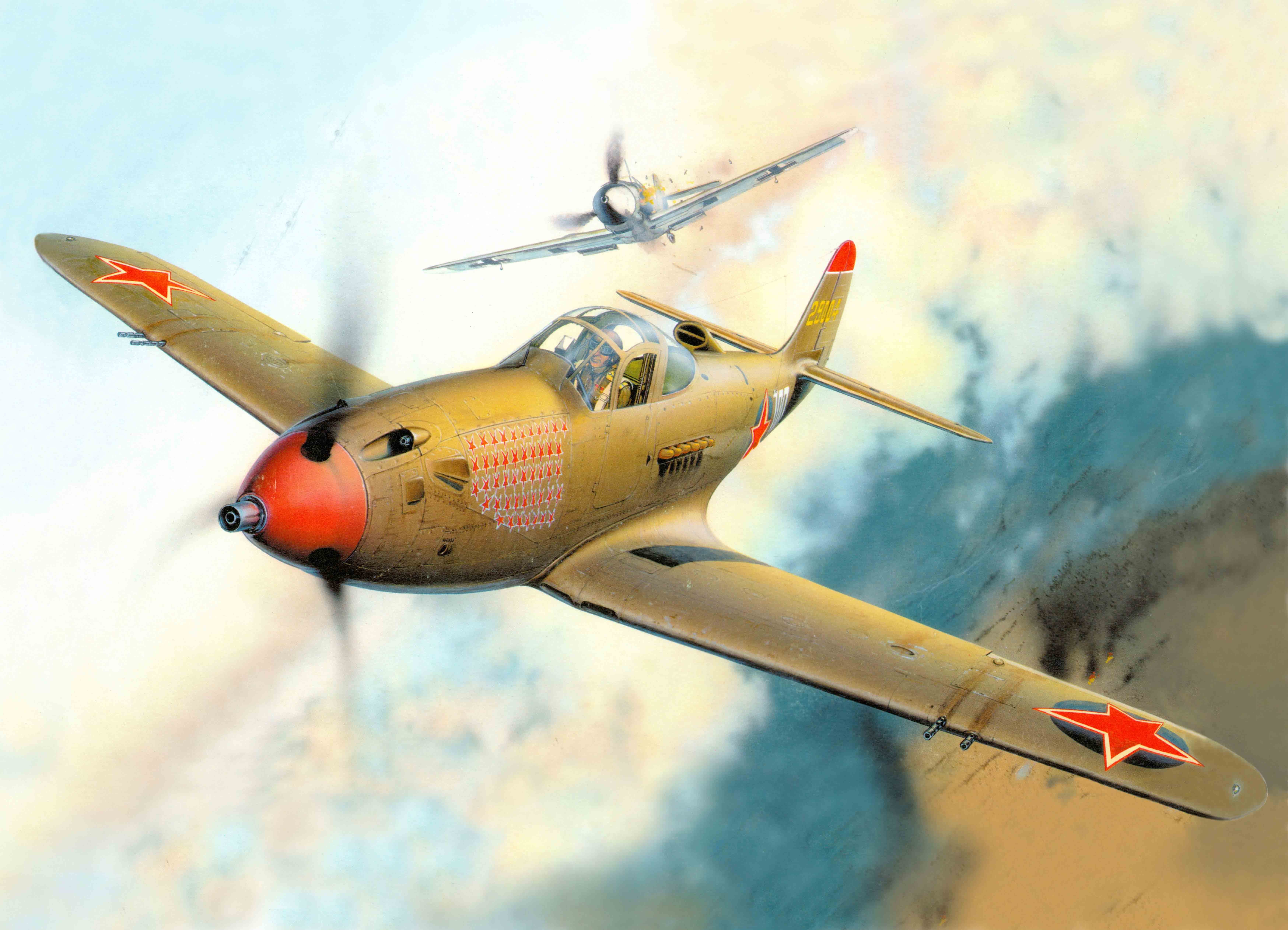 aggression, nature, flying, cloud - sky, speed, plae, fly, aces, WW2, it, airacobra, aerospace industry, plane, transportation, art, airplane, mode of transportation, HD Wallpaper