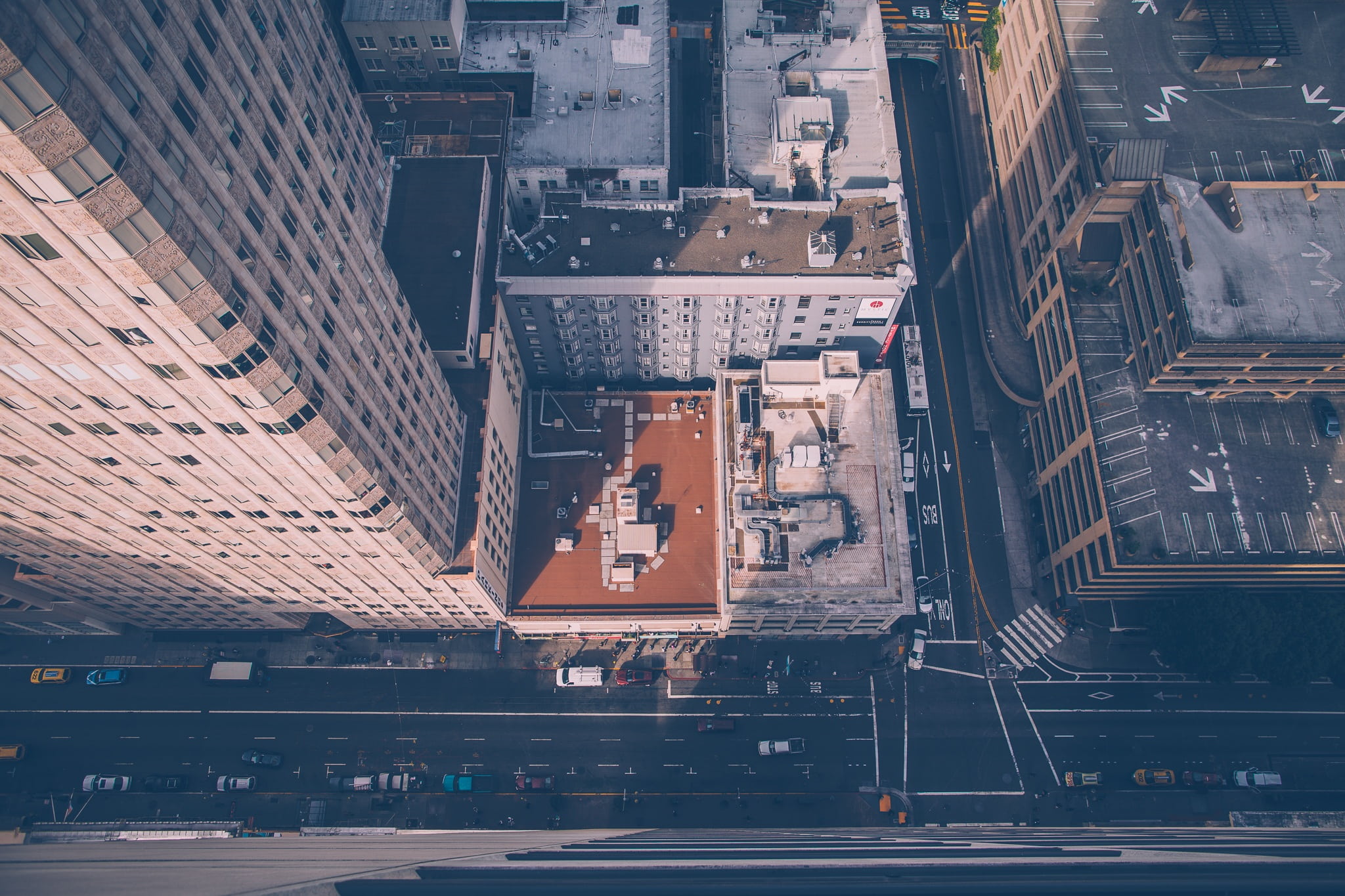 office, mode of transportation, office building exterior, city street, skyscraper, sunset, new york, business, rise, travel destinations, panorama, outdoors, HD Wallpaper