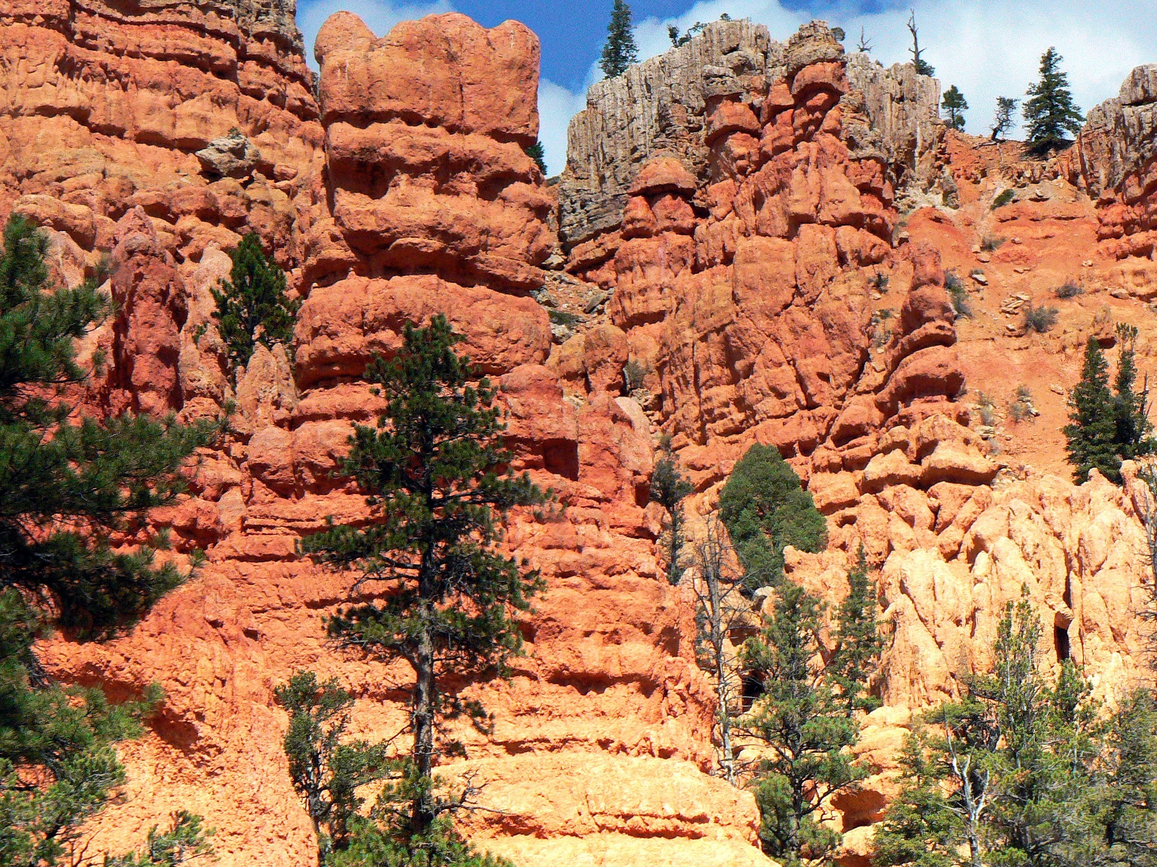 no people, cliff, 1080P, bryce canyon, tourist site, desert, formation, rock - object, eroded, rock formation, landscape, usa, travel, solid, rock, immensity, HD Wallpaper