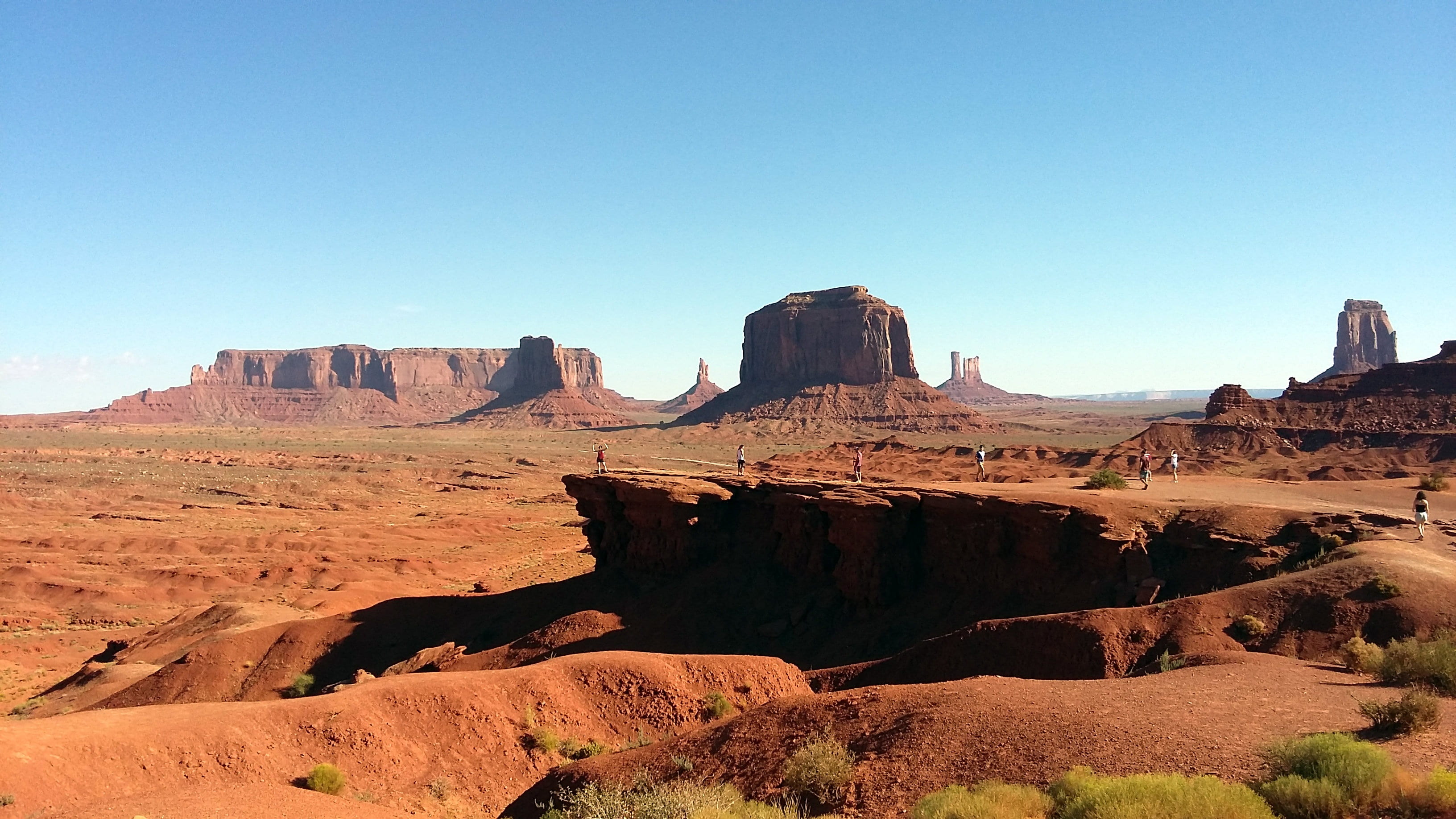 environment, solid, scenics - nature, monument valley, panorama, desert, rock, sandstone, rock formation, outdoors, 2K, sky, rock - object, arizona, wild west, HD Wallpaper