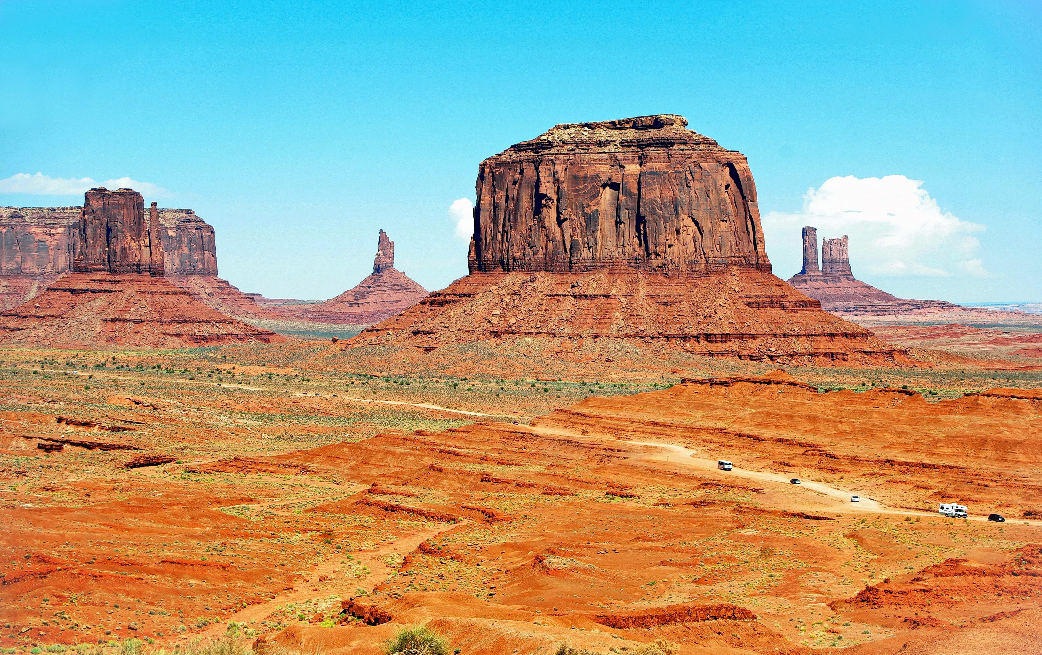 day, desert, travel, solid, panorama, scenics, sky, rock, semi-arid, travel destinations, tranquil scene, land, scenics - nature, tranquility, climate, HD Wallpaper