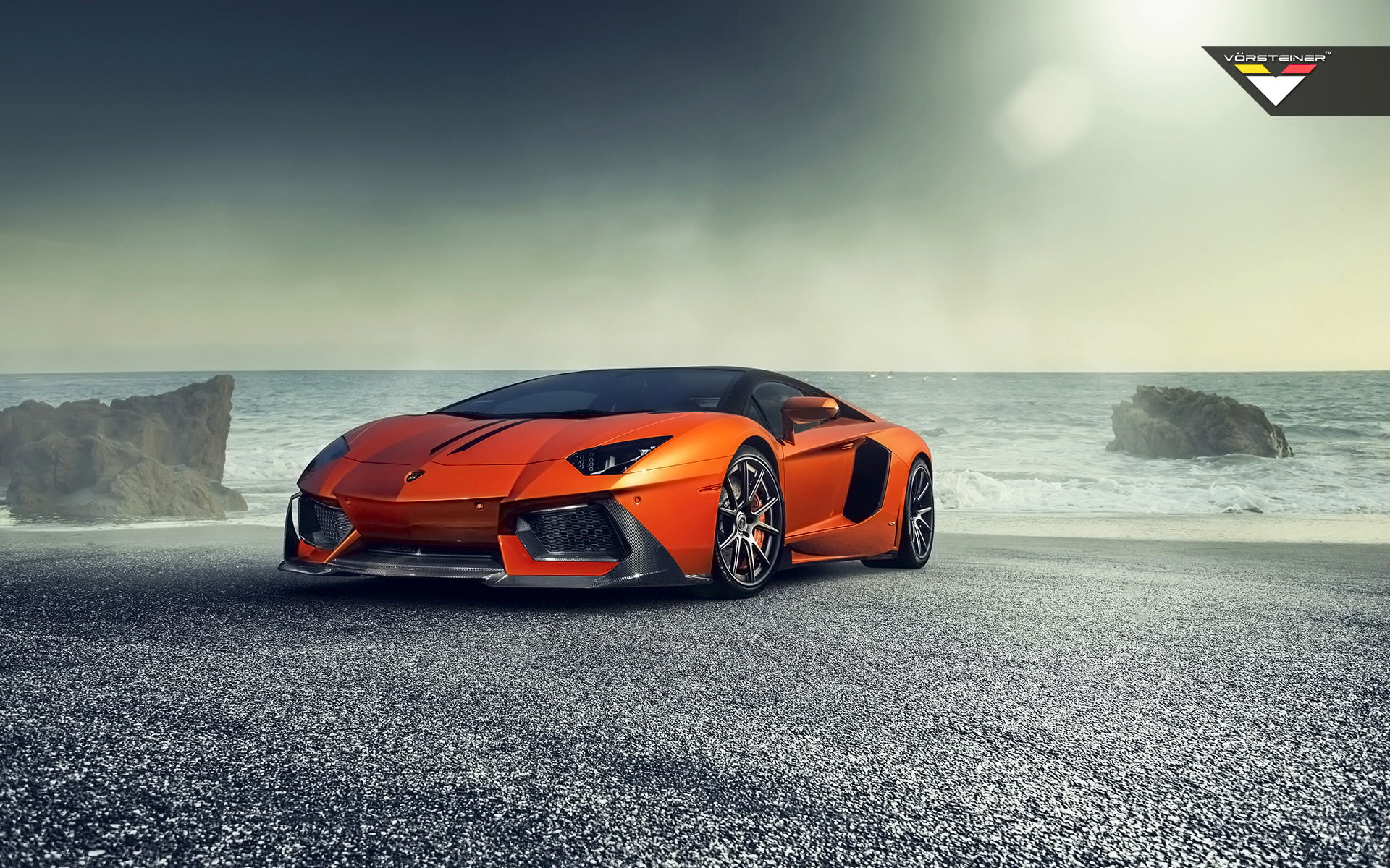 lamborghini, v, 2014, aventador, zaragoza, vorsteiner, 1080P, HD Wallpaper