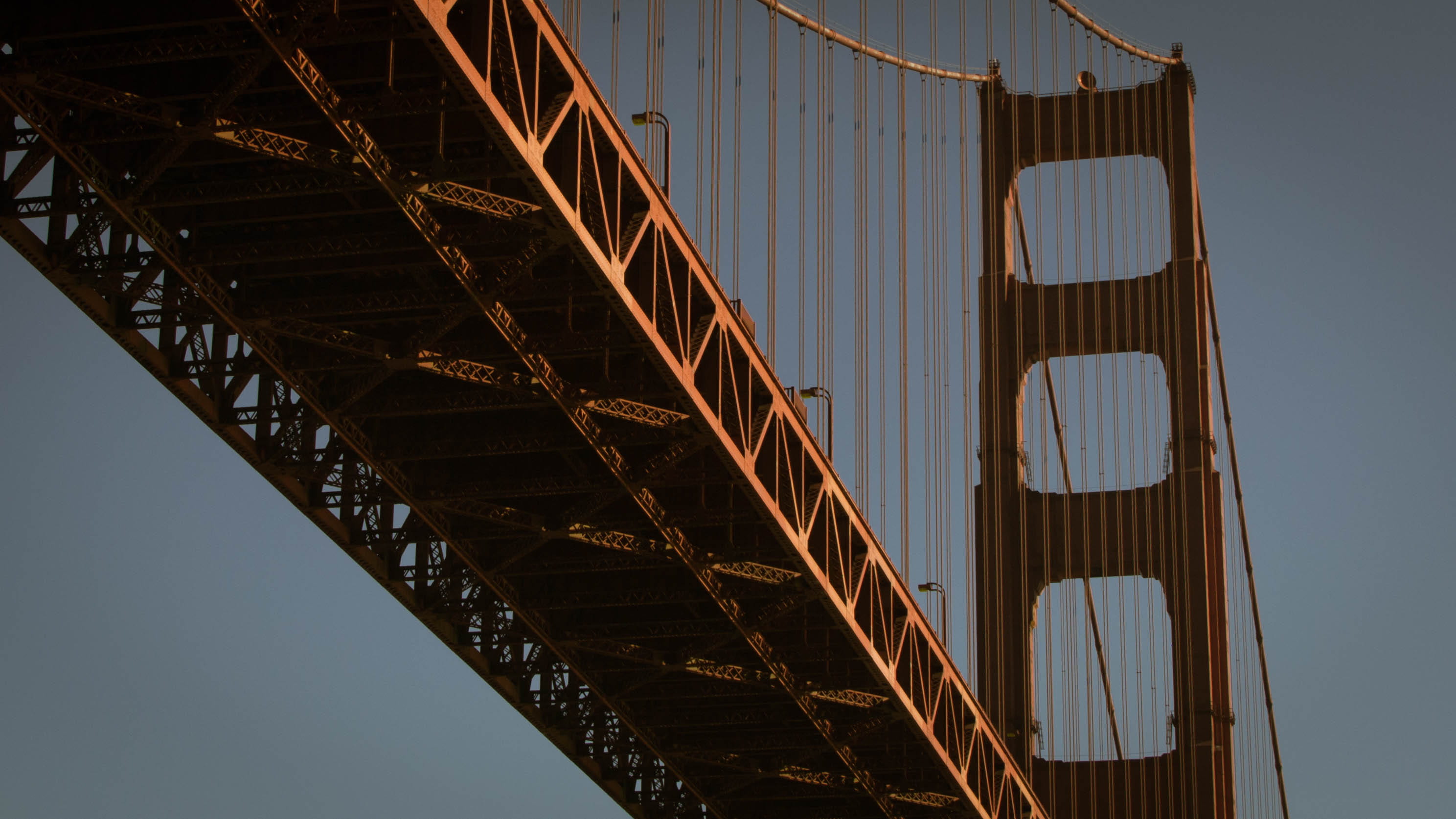 bridge - man made structure, angled, bridge, san francisco, photo, brige, built structure, architecture, low angle view, low, road, water, outdoors, man made structure, HD Wallpaper