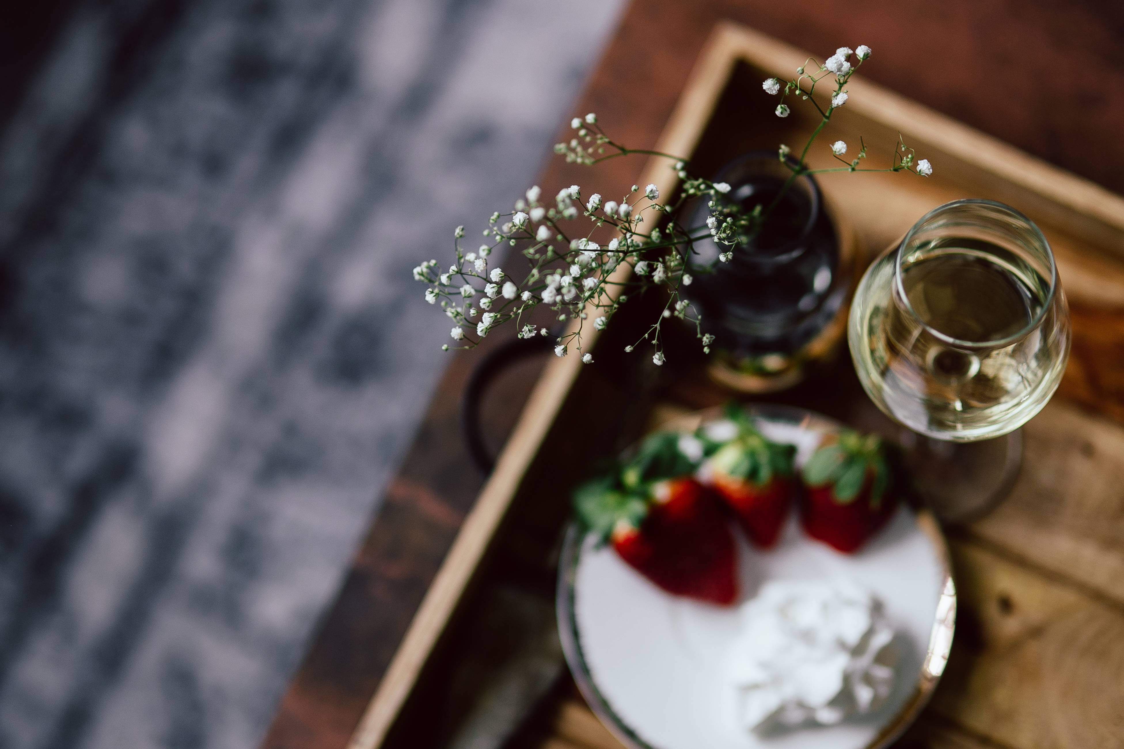 wellbeing, healthy eating, sweet, household equipment, indoors, food, wood - material, table, glass, tea cup, dinner, selective focus, whipped cream, herb, HD Wallpaper