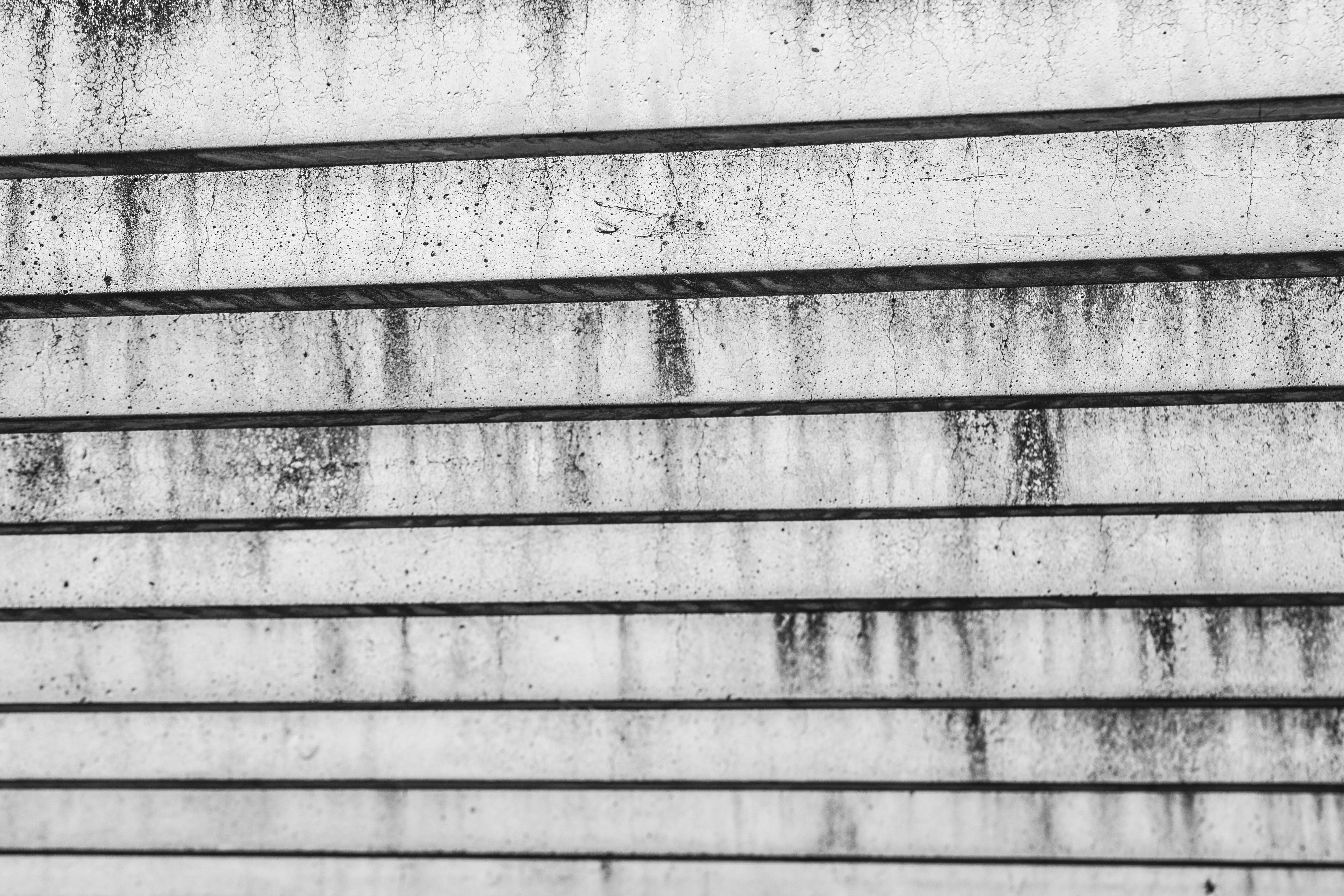 day, outdoors, sunlight, beams, no people, wall, urban, weathered, plank, dirt, built structure, stone, pattern, cement, architecture, black and white, HD Wallpaper