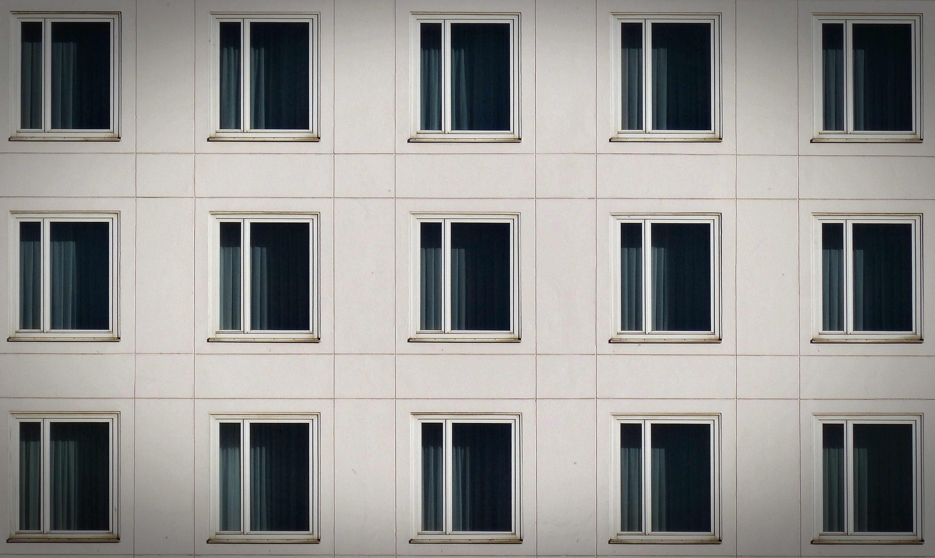 hauswand, reflection, day, pattern, glass, 4K, architecture, facade, background, black color, repetition, house facade, framed, glass - material, white, HD Wallpaper