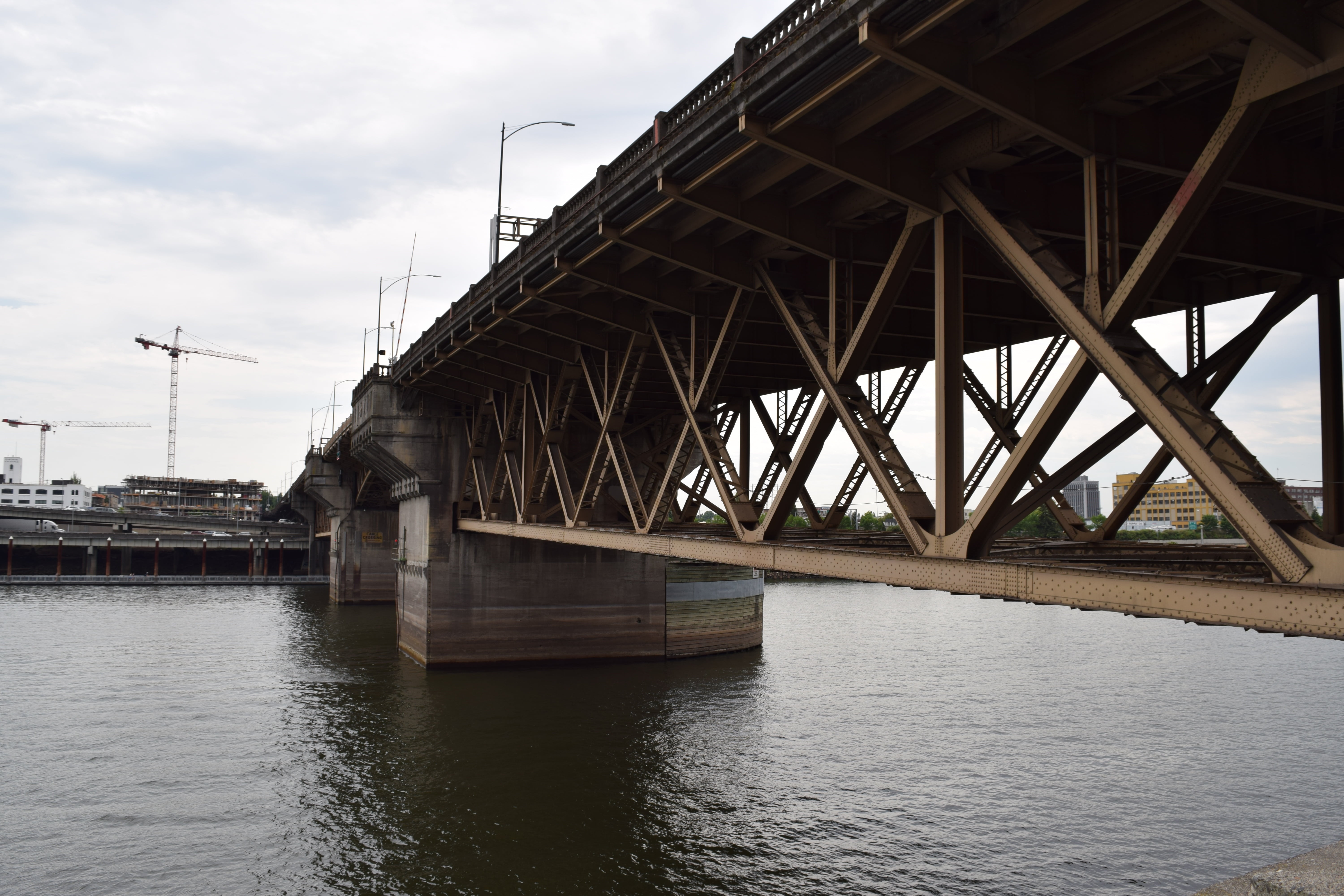 joints, 5K, span, transportation, portland, steel, construction, architecture, city, water, bridge - man made structure, built structure, progress, bridge, HD Wallpaper