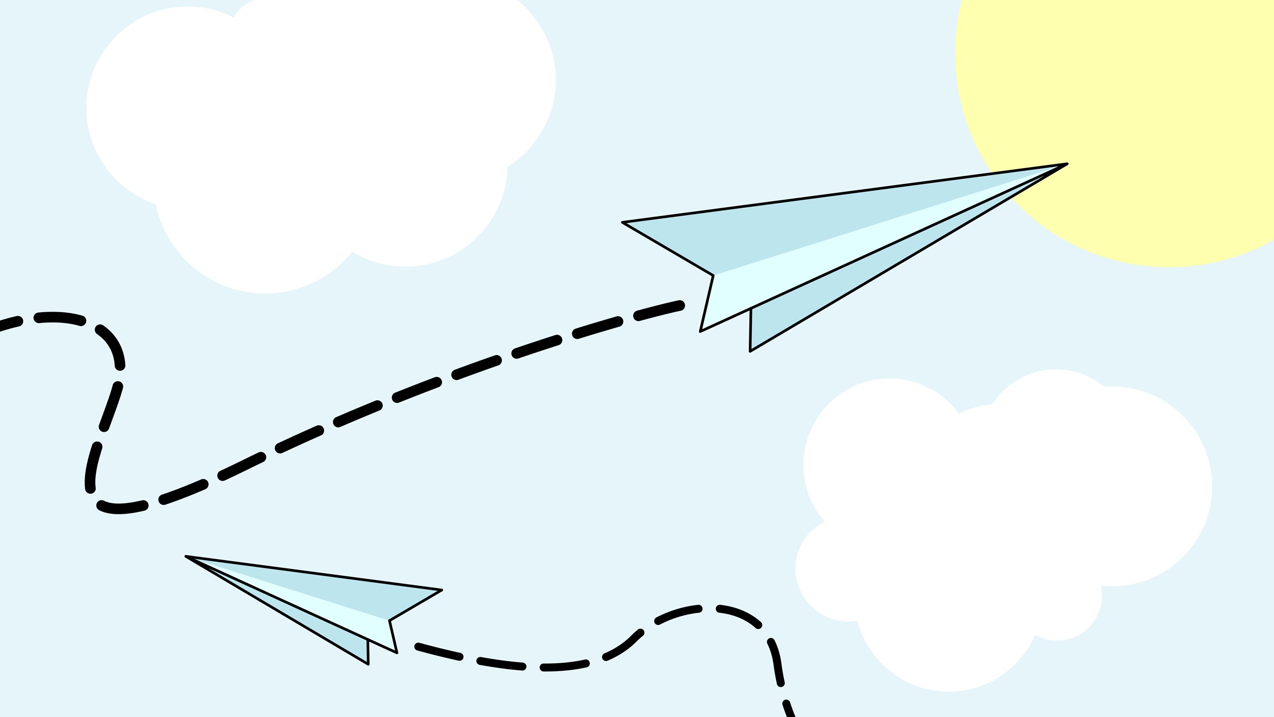 cloud - sky, aircraft, strategy, fly, sky, nature, 2K, motivation, flying, blue, the art of paper folding, blow away, kite - toy, success, paper, planning, HD Wallpaper