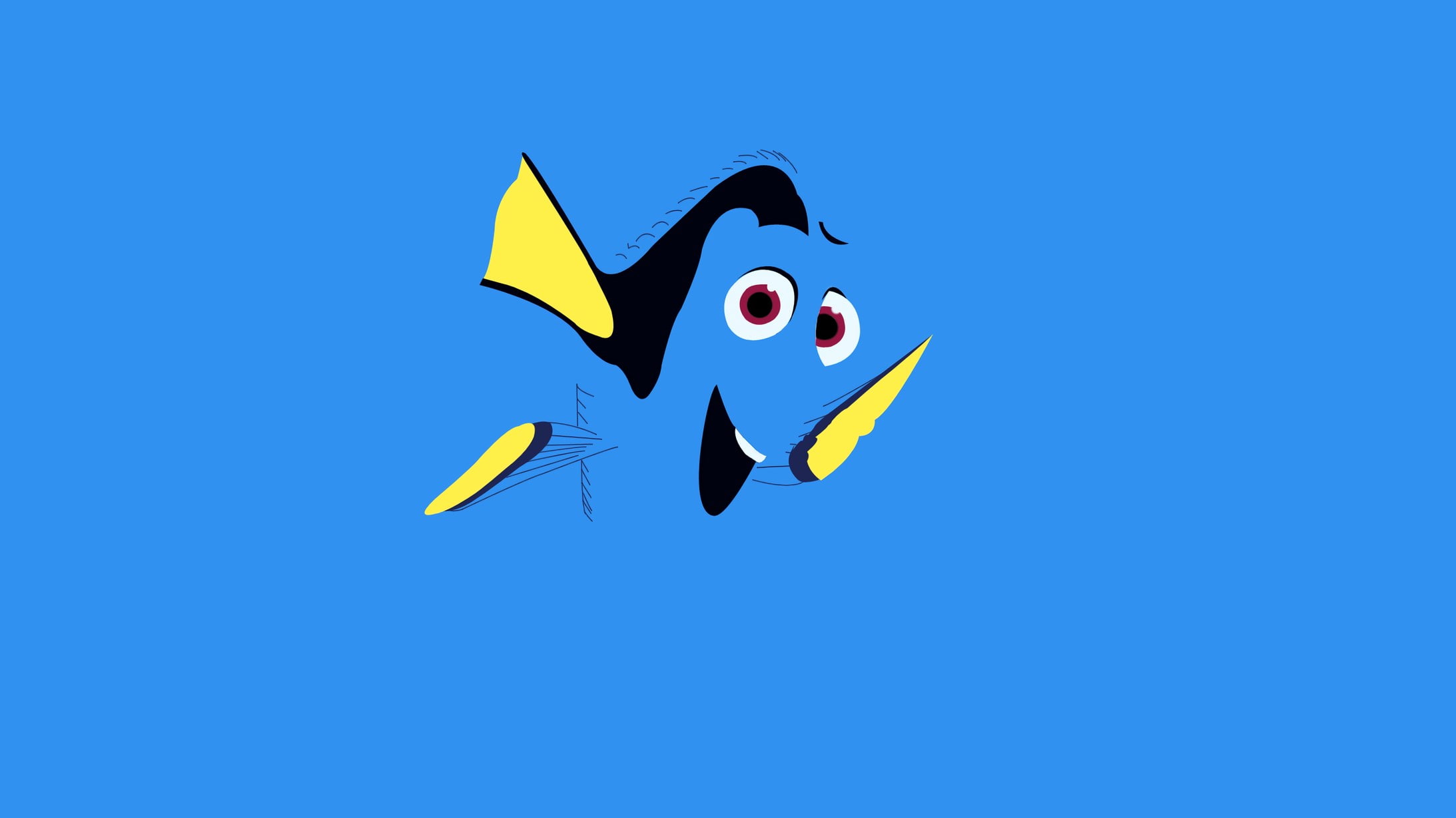 1080P, finding nemo, flying, animal wildlife, blue background, blue, animal representation, animal themes, clear sky, vertebrate, fish, representation, HD Wallpaper