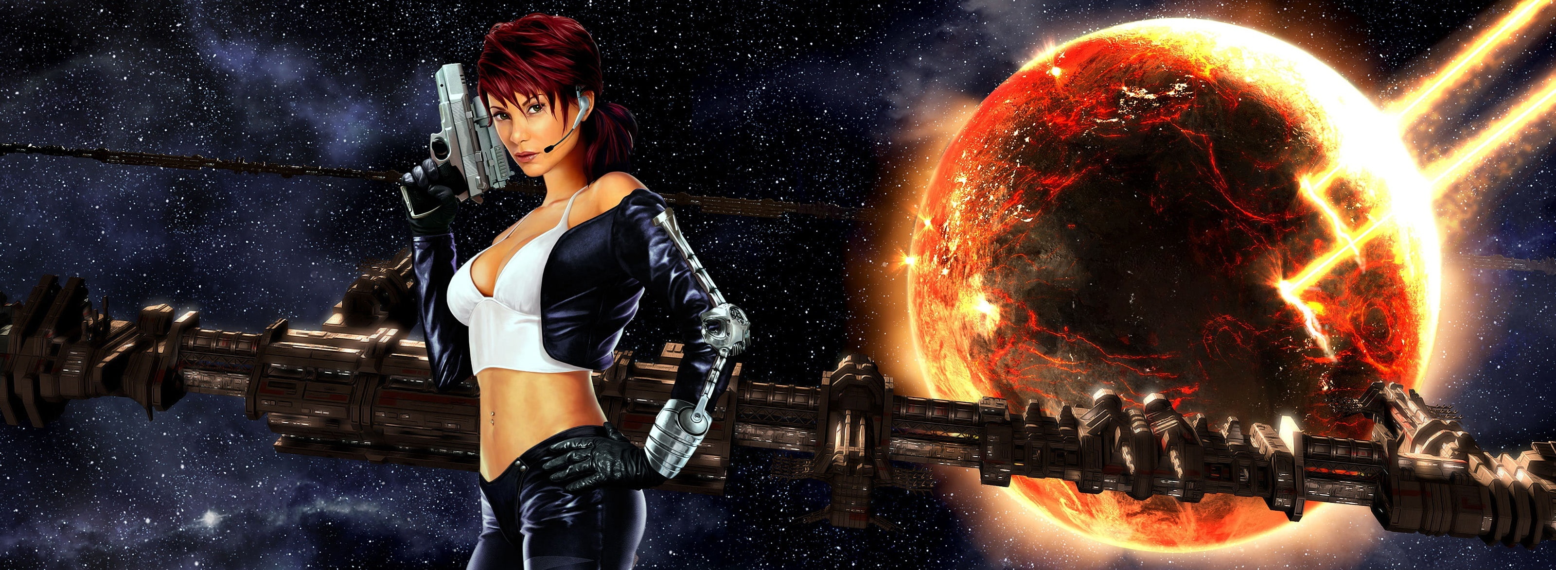 adult, pistol, Games, blurred motion, lifestyles, digital composite, 2K, combat game, real people, people, Other Games, women, x, night, holding, space trading, HD Wallpaper