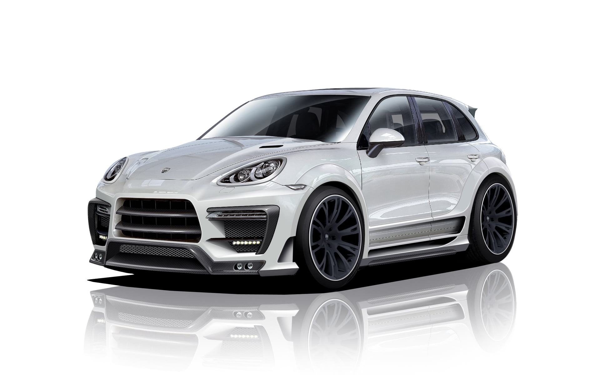 copy space, cayenne, side View, three Dimensional, no People, white Background, clean, concept Car, design, model - Object, porsсhe, 1080P, reflection, HD Wallpaper