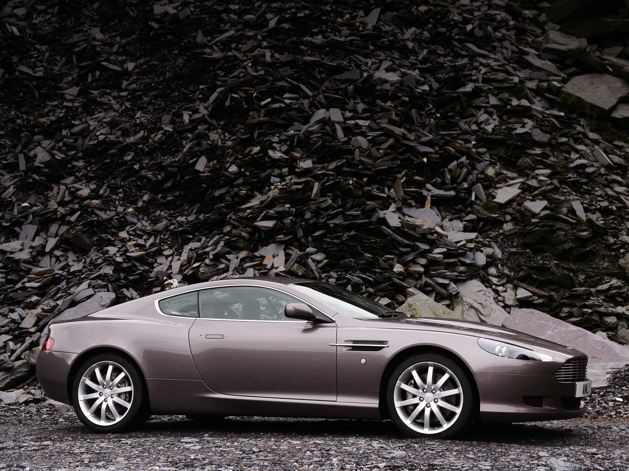 1080P, day, 2004, modern, technology, aston martin, gray side view, vanquish, new, black Color, model - Object, side View, fuel and Power Generation, mode of Transport, HD Wallpaper