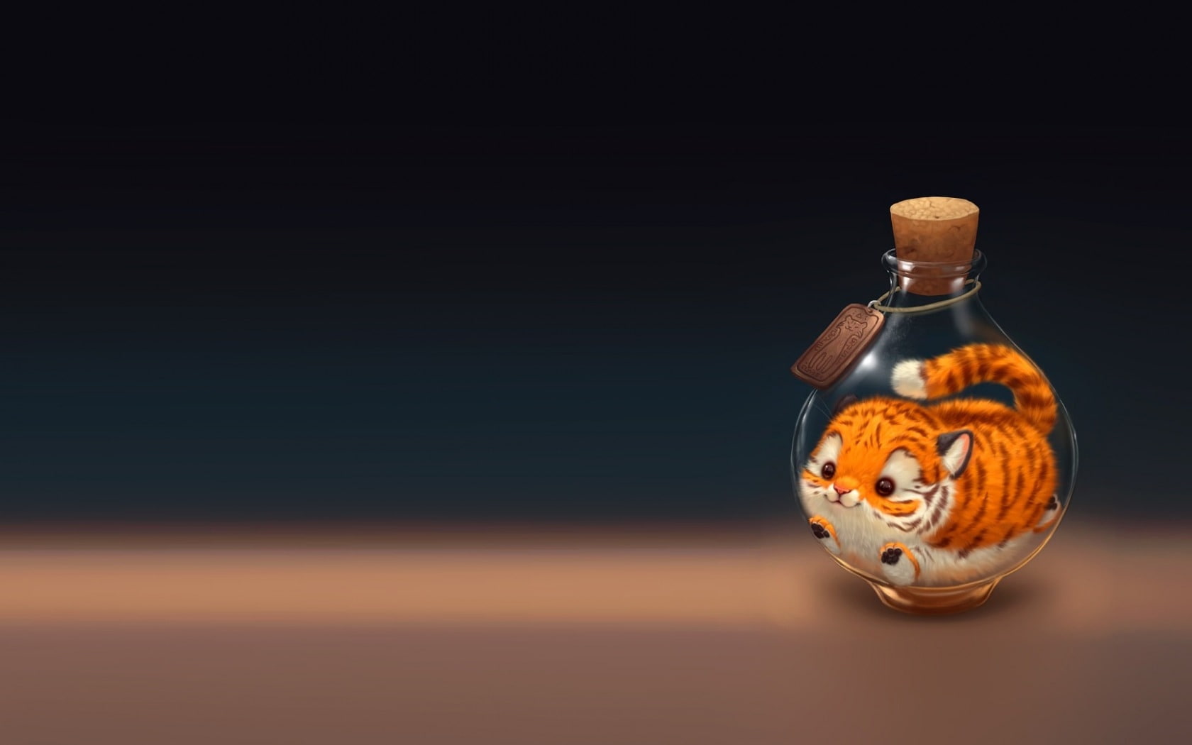 cub, cat, orange, glass - material, colored background, art, black background, still life, glass, pisica, celebration, animal, no people, food and drink, HD Wallpaper