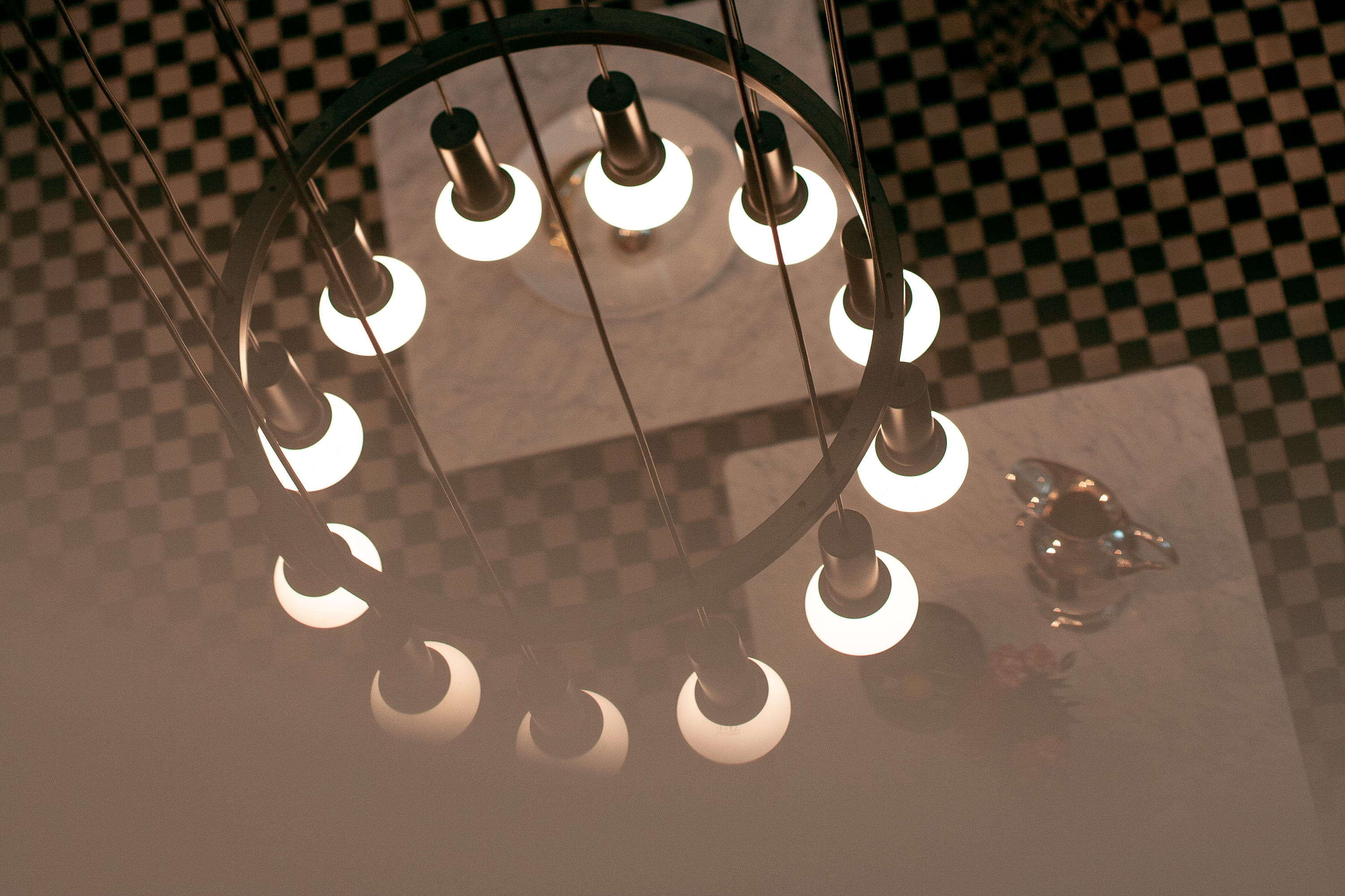 illuminated, glowing, close-up, still life, vitra design museum, no people, light - natural phenomenon, high angle view, light, shadow, flooring, table, HD Wallpaper
