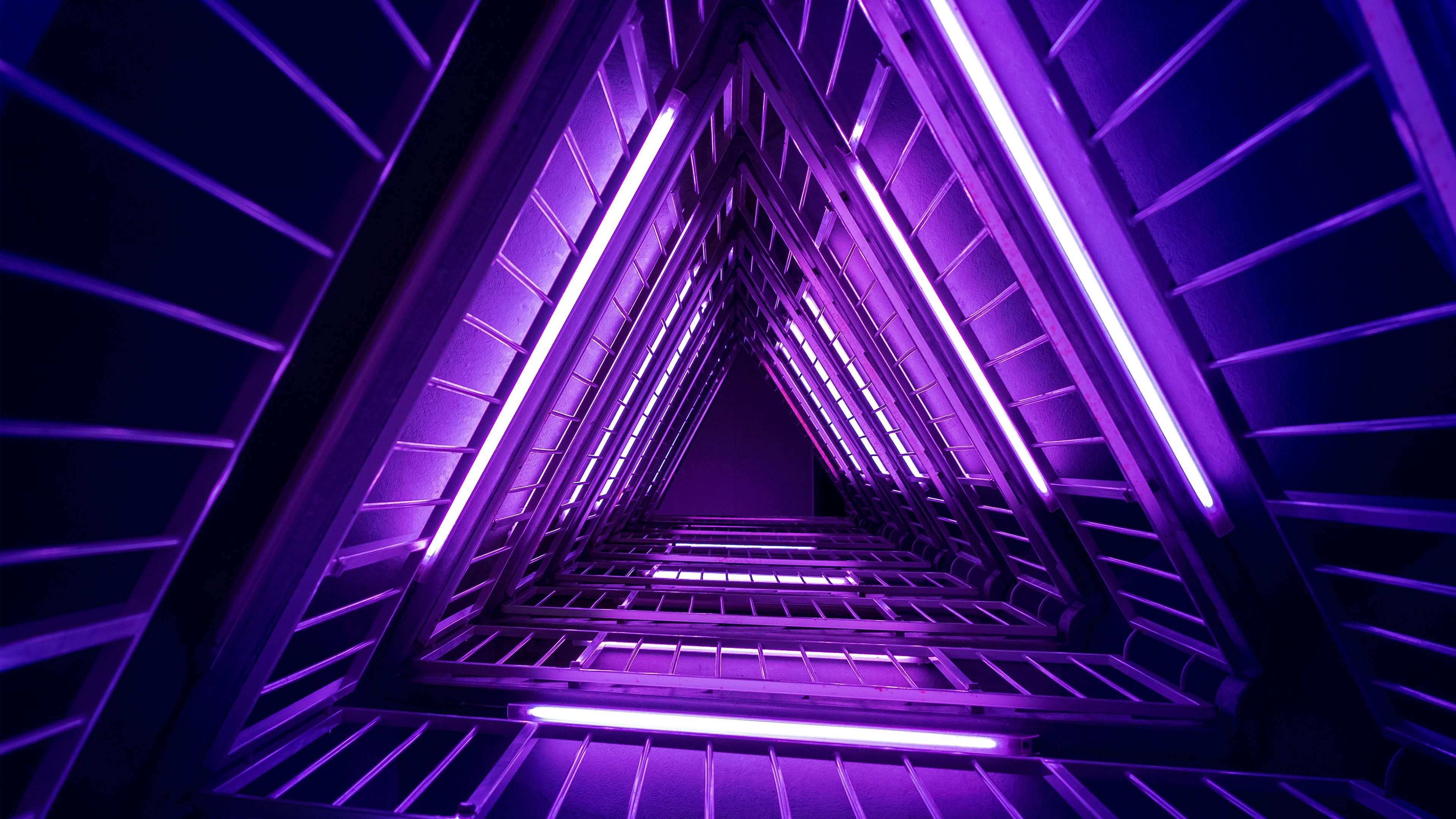 4K, architecture, neon, 4k-3840x2160, HD Wallpaper